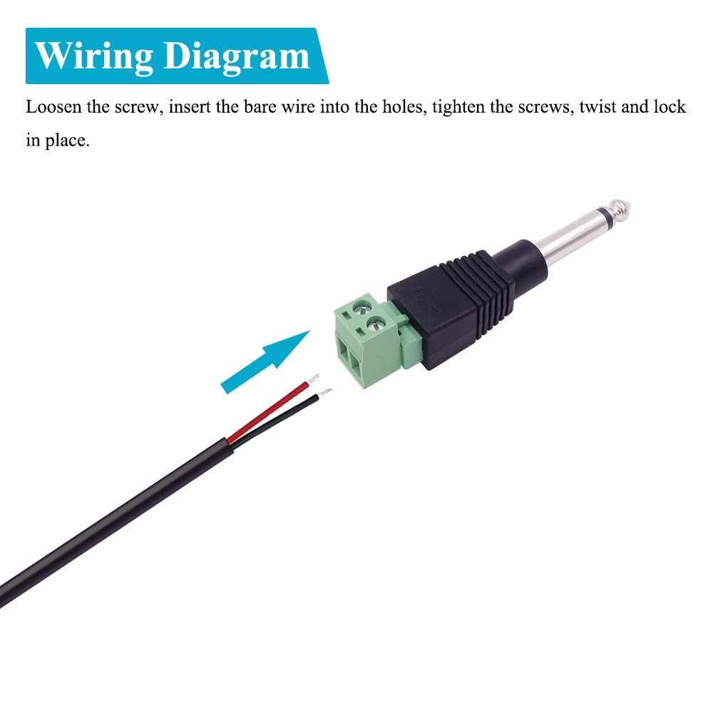 Conector Jack 6.35 mm hembra TRS terminal de tornillo 2 pin - imagen 4