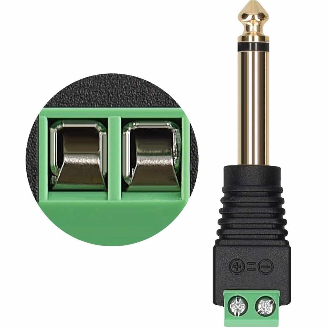 Conector Jack 6.35 mm hembra TRS terminal de tornillo 2 pin - imagen 5