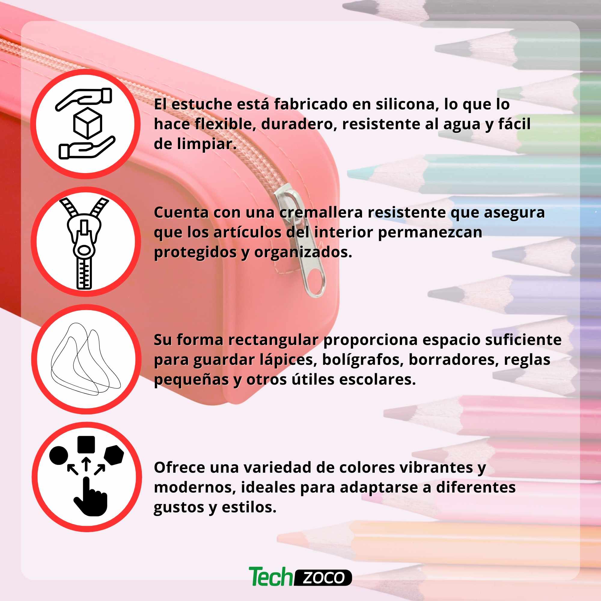 Estuche silicona Rojo - imagen 4