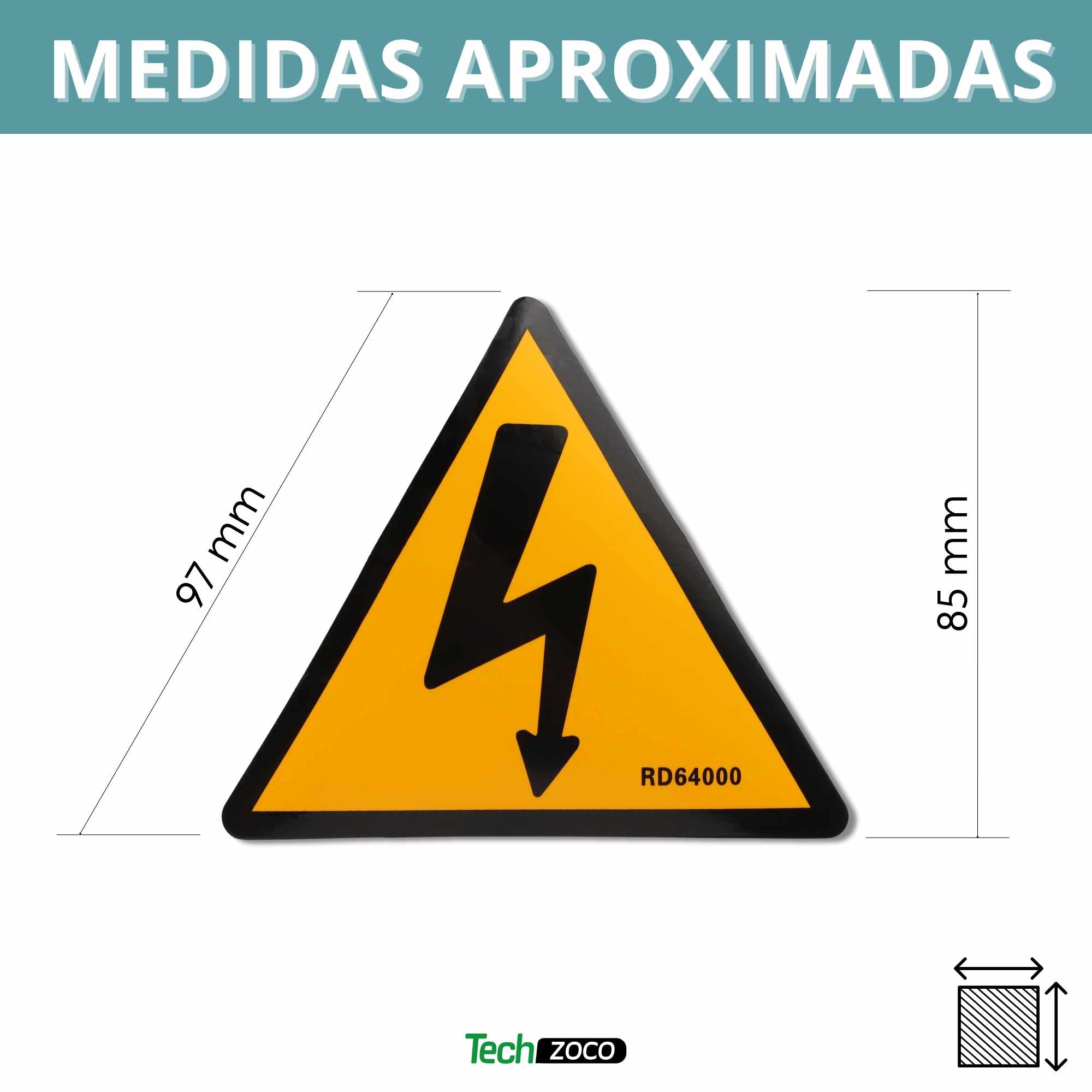 Señal adhesiva Riesgo Eléctrico 105 mm - imagen 5