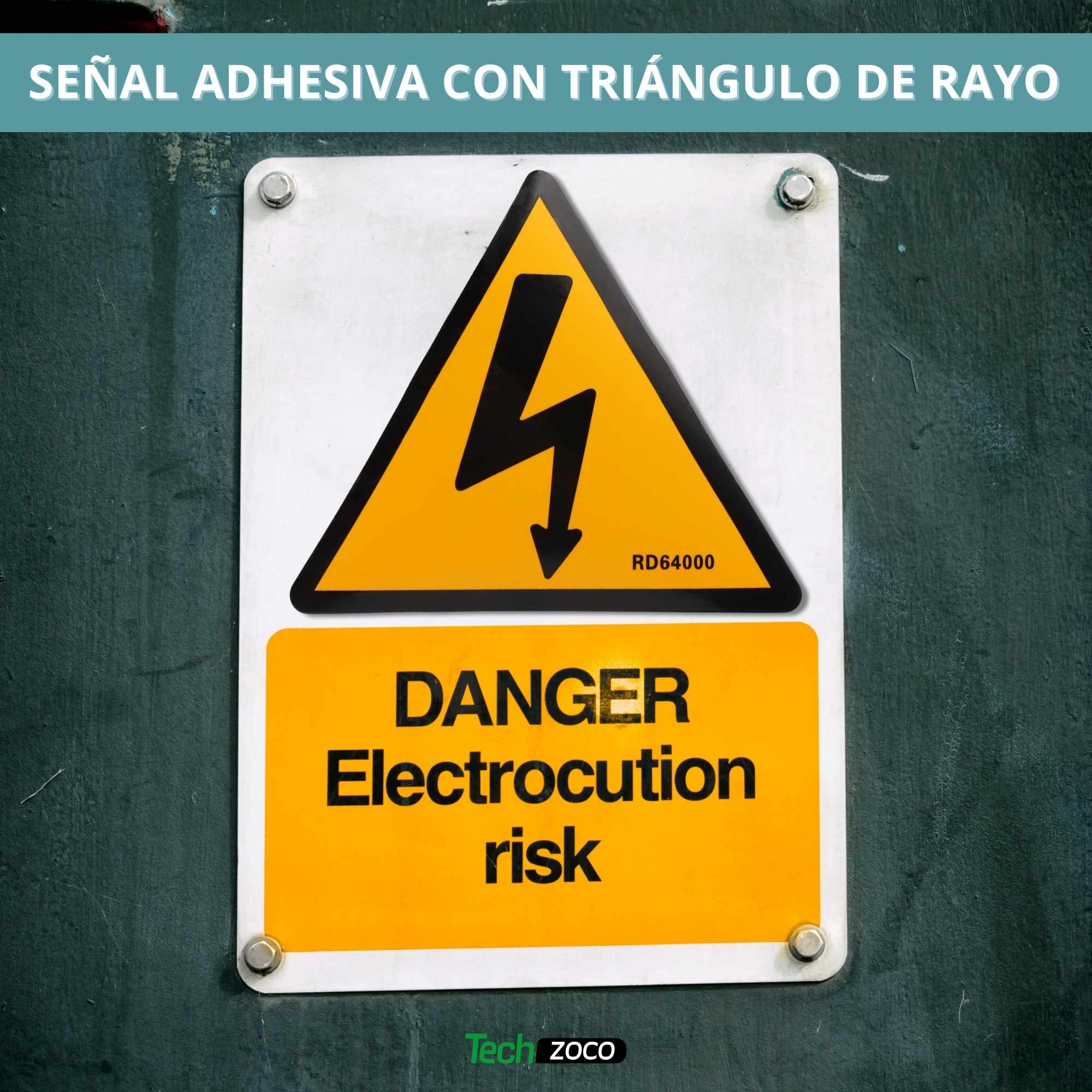 Señal adhesiva Riesgo Eléctrico 105 mm - imagen 6