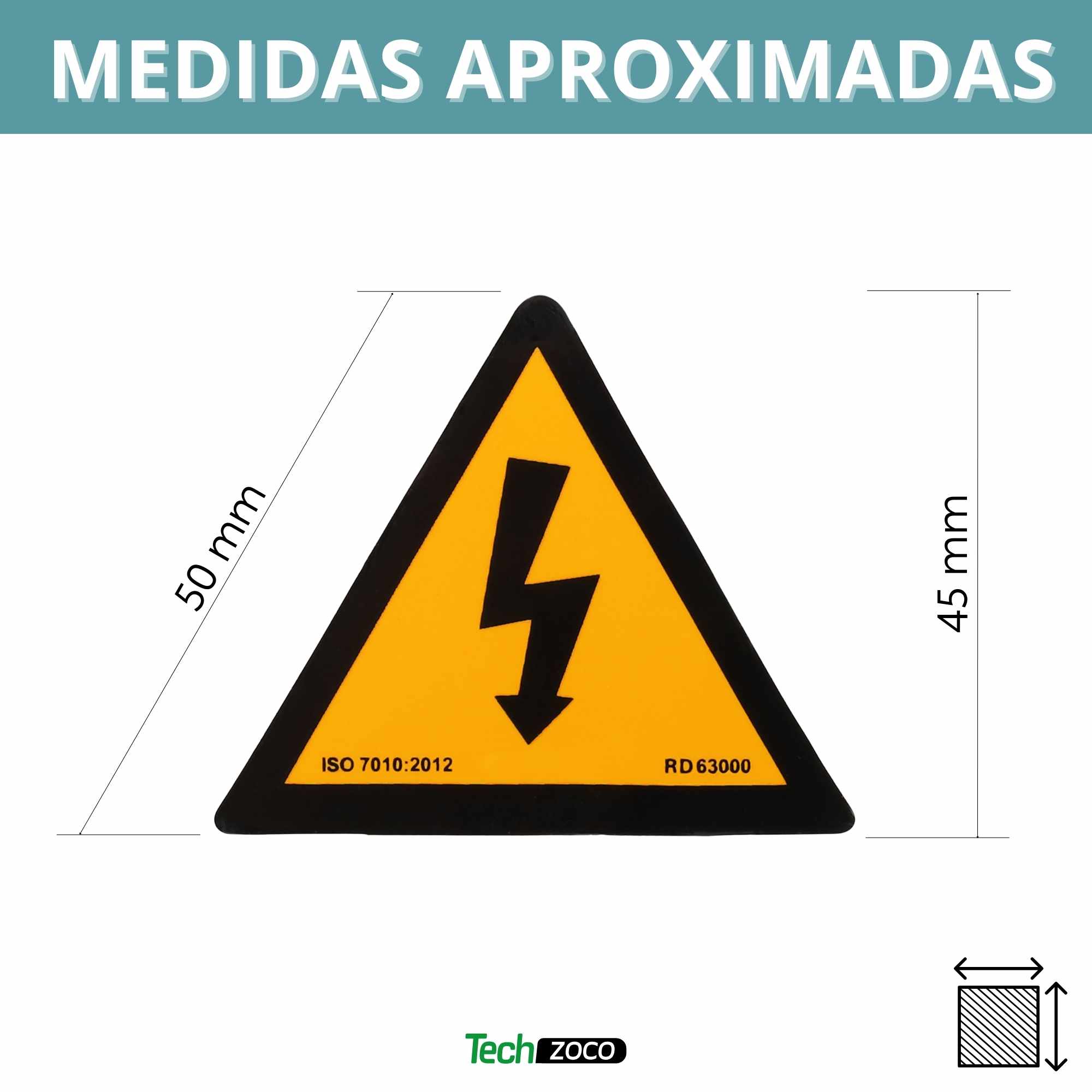 Señal adhesiva Riesgo Eléctrico 50 mm - imagen 5