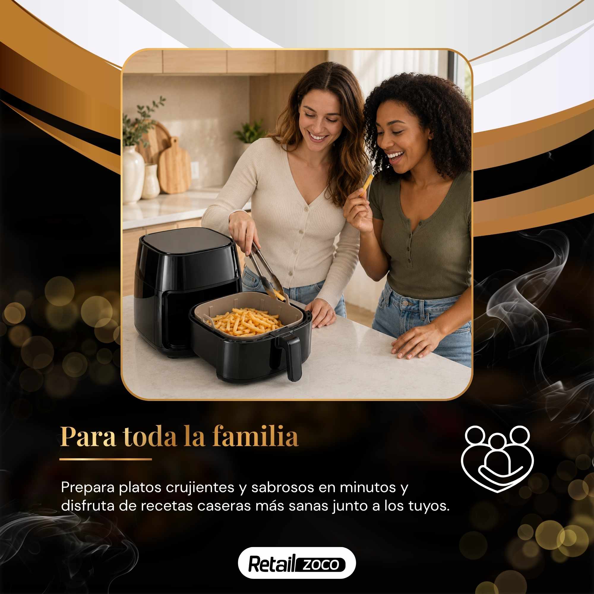 Molde Silicona cuadrado para Freidora de Aire 20 cm beige - imagen 6