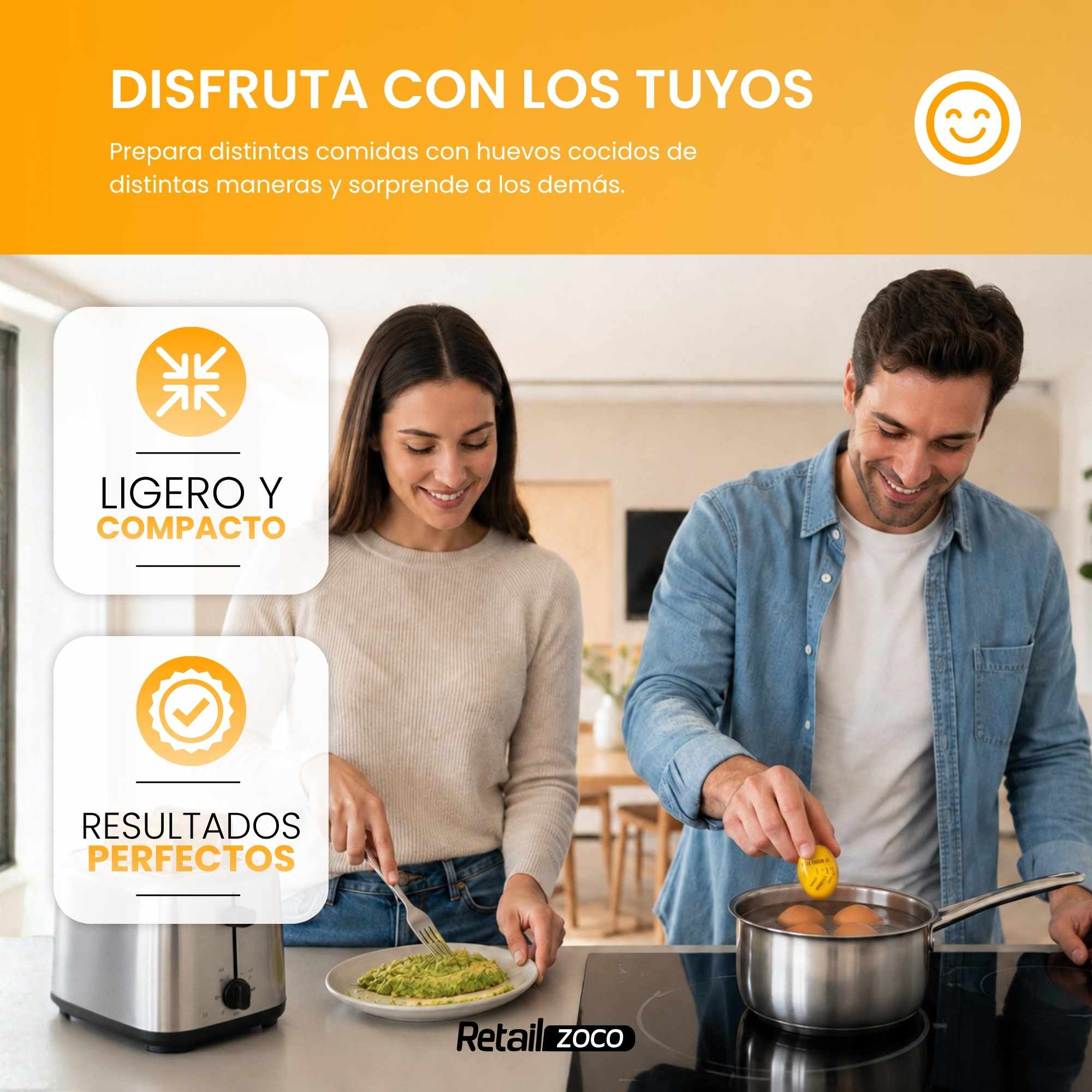 Temporizador De Huevos Cocidos amarillo - imagen 6