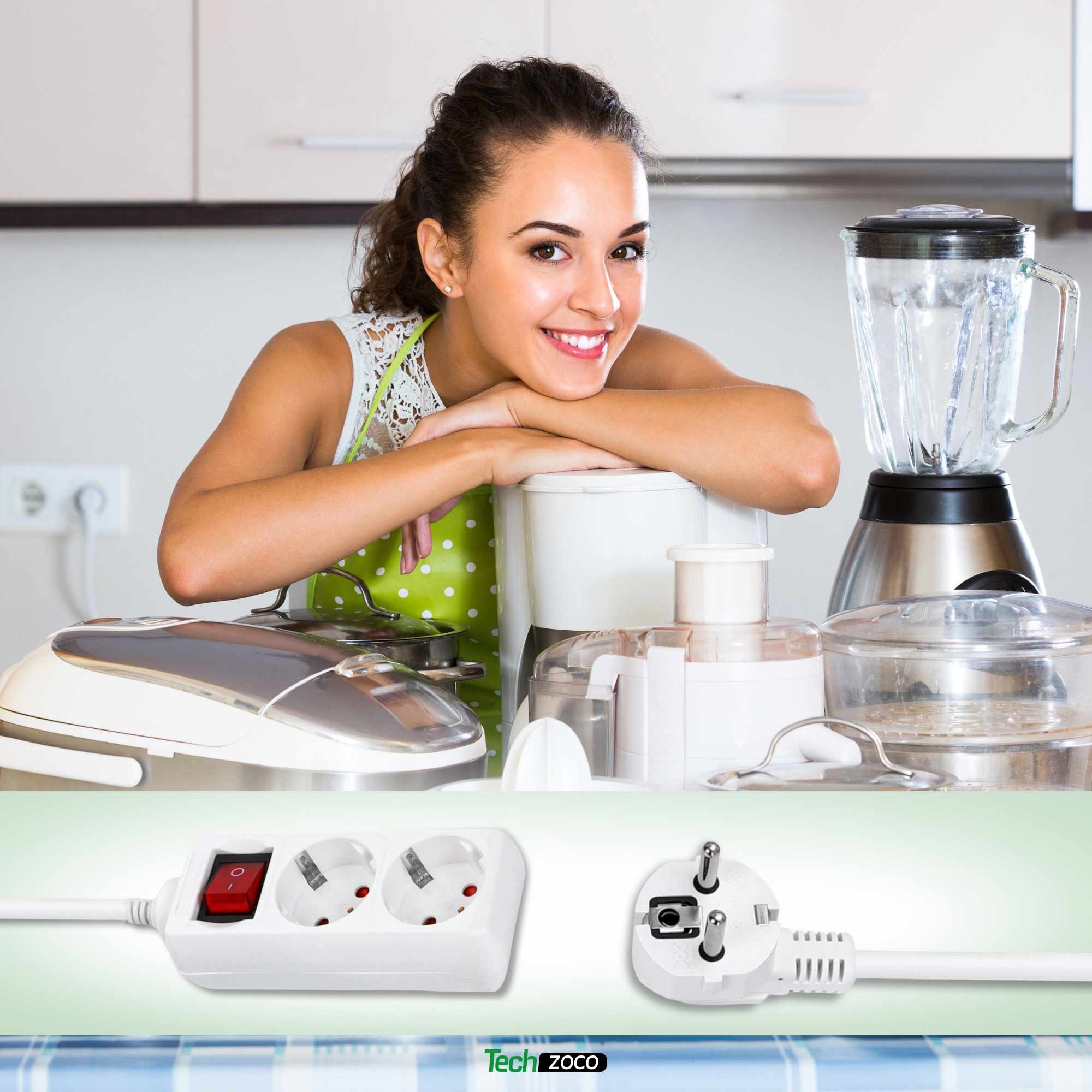 Regleta alargador de 2 enchufes con interruptor 1.50 metros - imagen 6