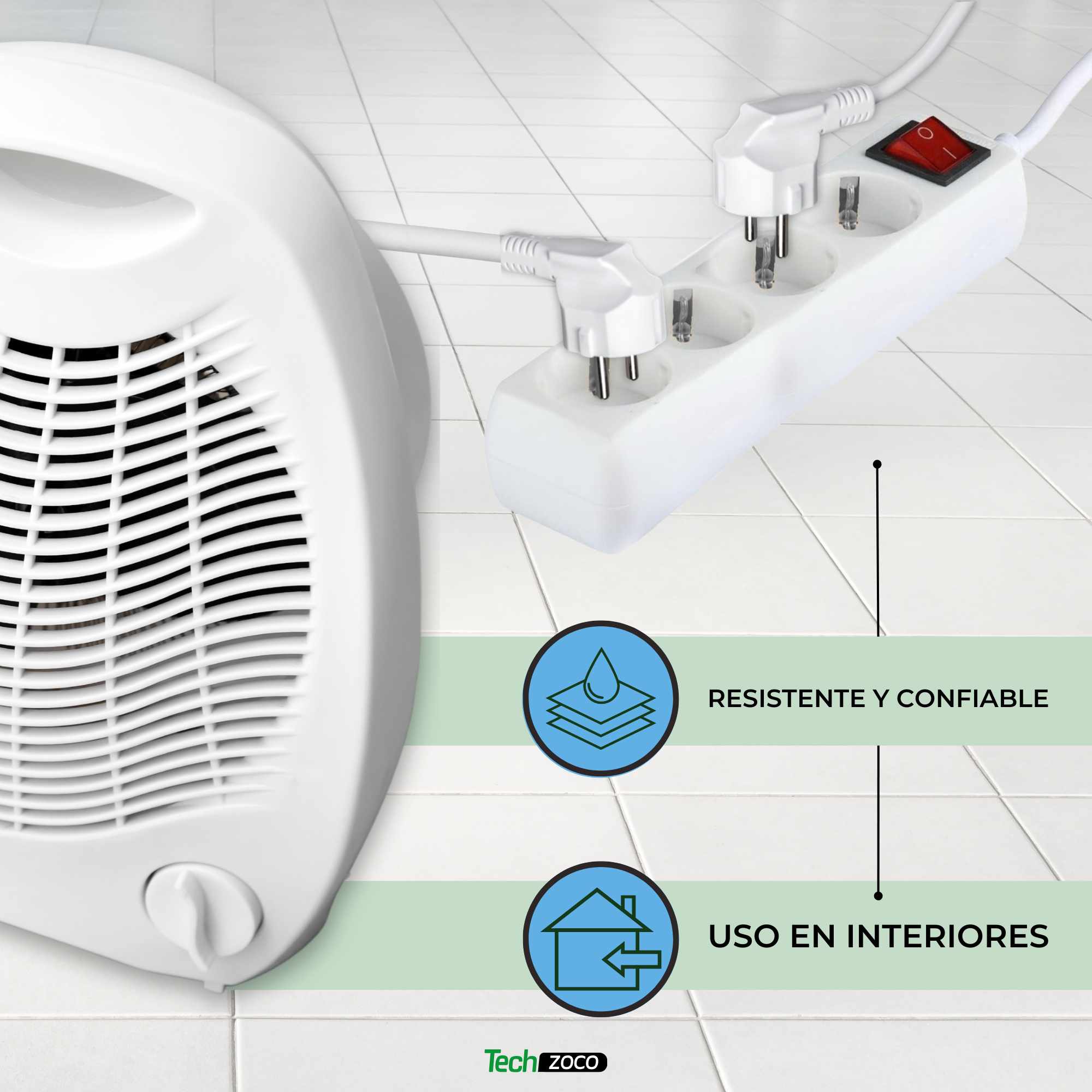 Regleta alargador de 4 enchufes con interruptor 1.50 metros - imagen 3