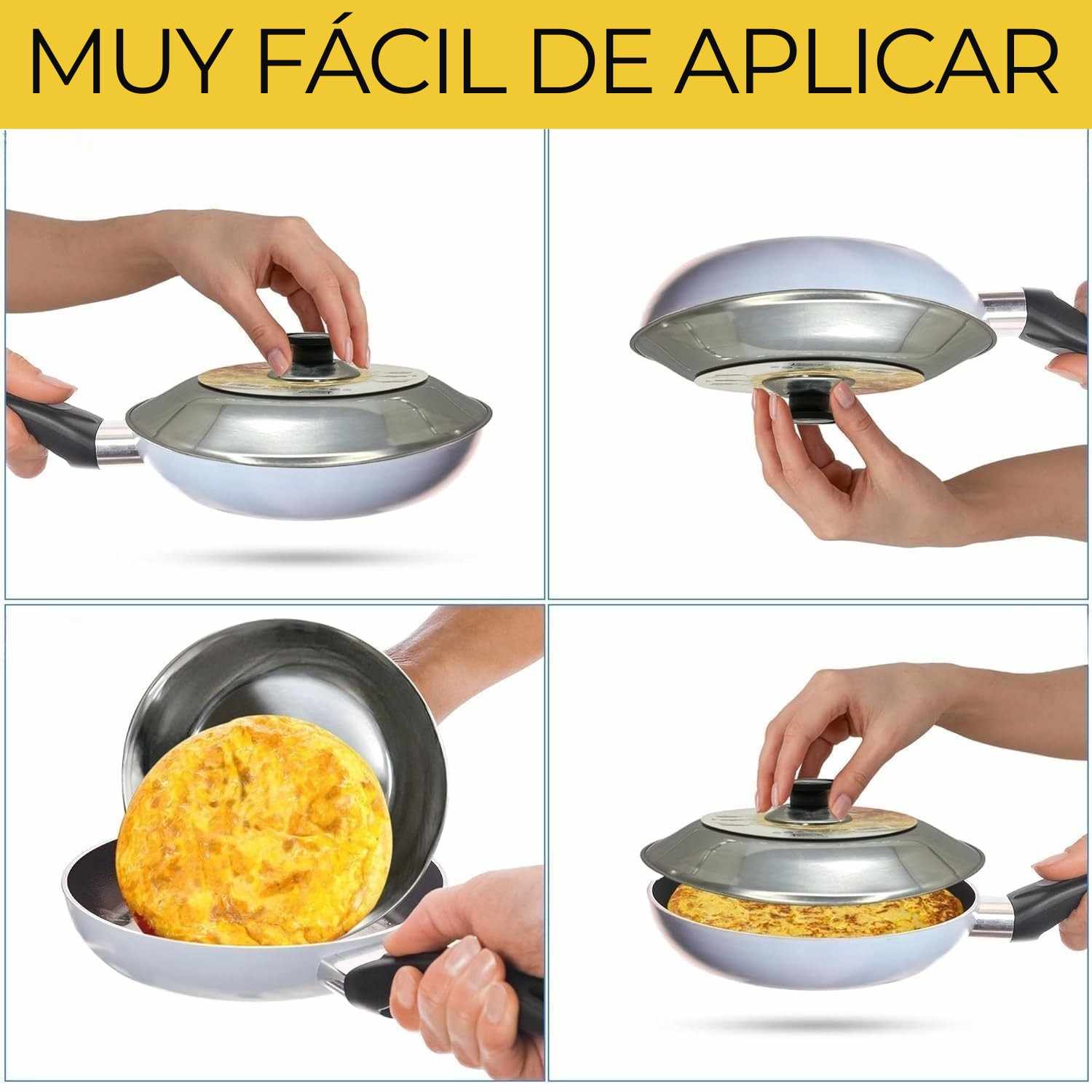 Tapa voltea Tortillas acero inoxidable 30 cm - imagen 5