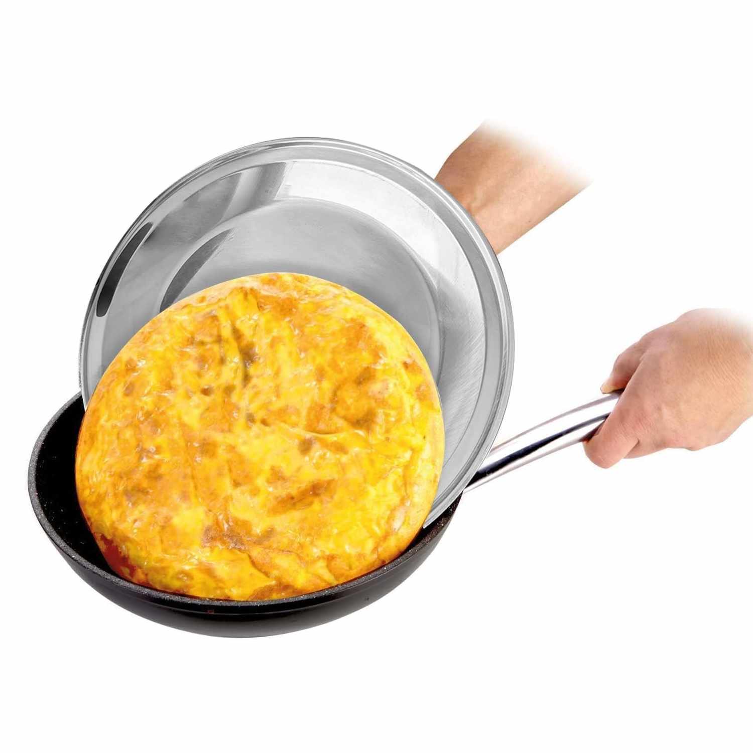 Tapa voltea Tortillas acero inoxidable 30 cm - imagen 6