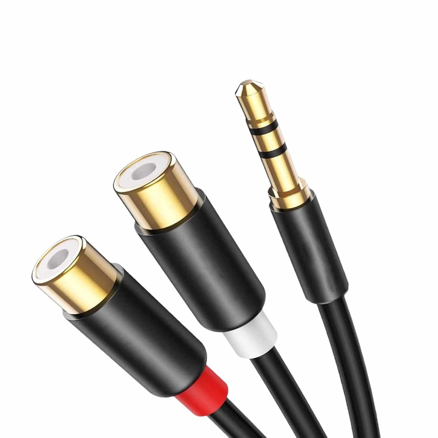 Cable audio estereo 2x RCA hembra - Jack 3.5mm hembra 30 cm - imagen 1