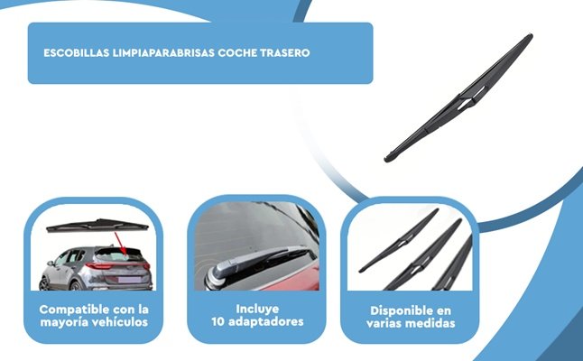 Banner - Escobilla limpiaparabrisas trasero multi conector 30 cm