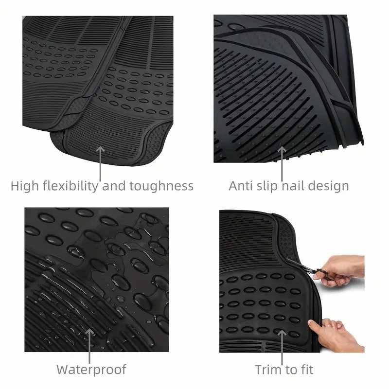 Juego Alfombrillas de Goma kit completo para Coche negro - imagen 5