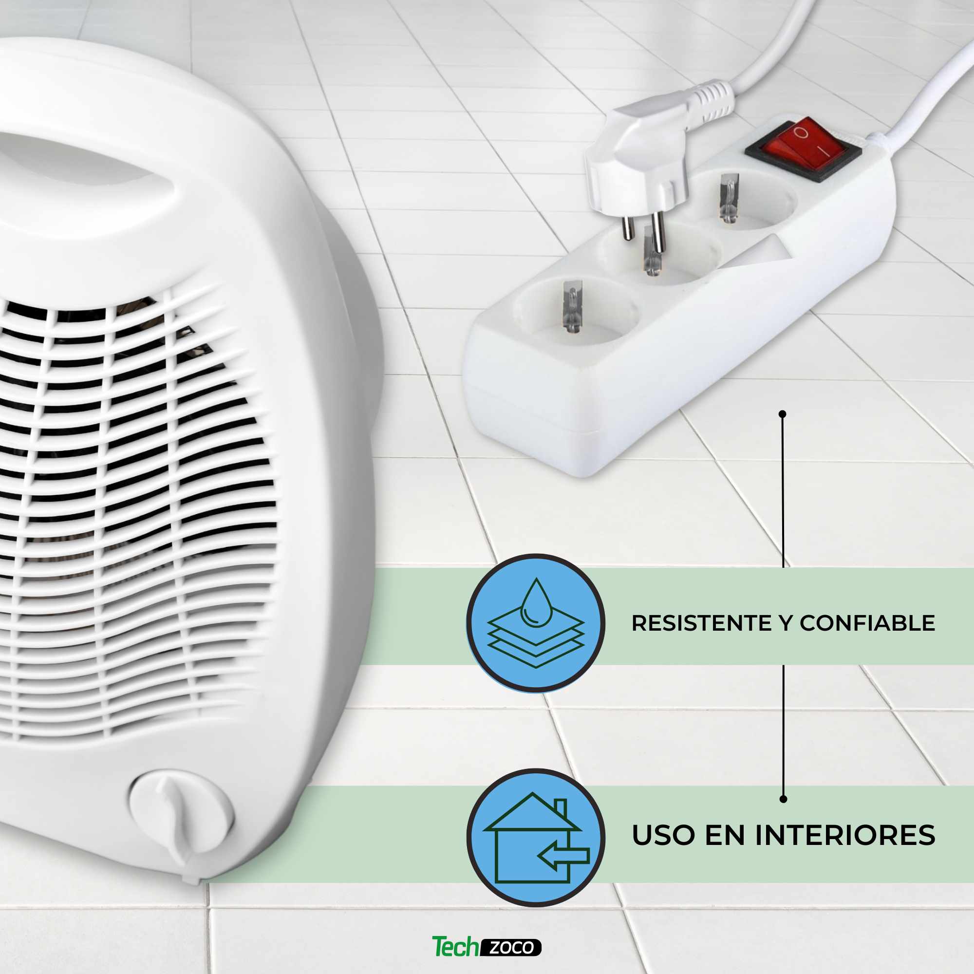 Regleta alargador de 3 enchufes con interruptor 3 metros - imagen 4