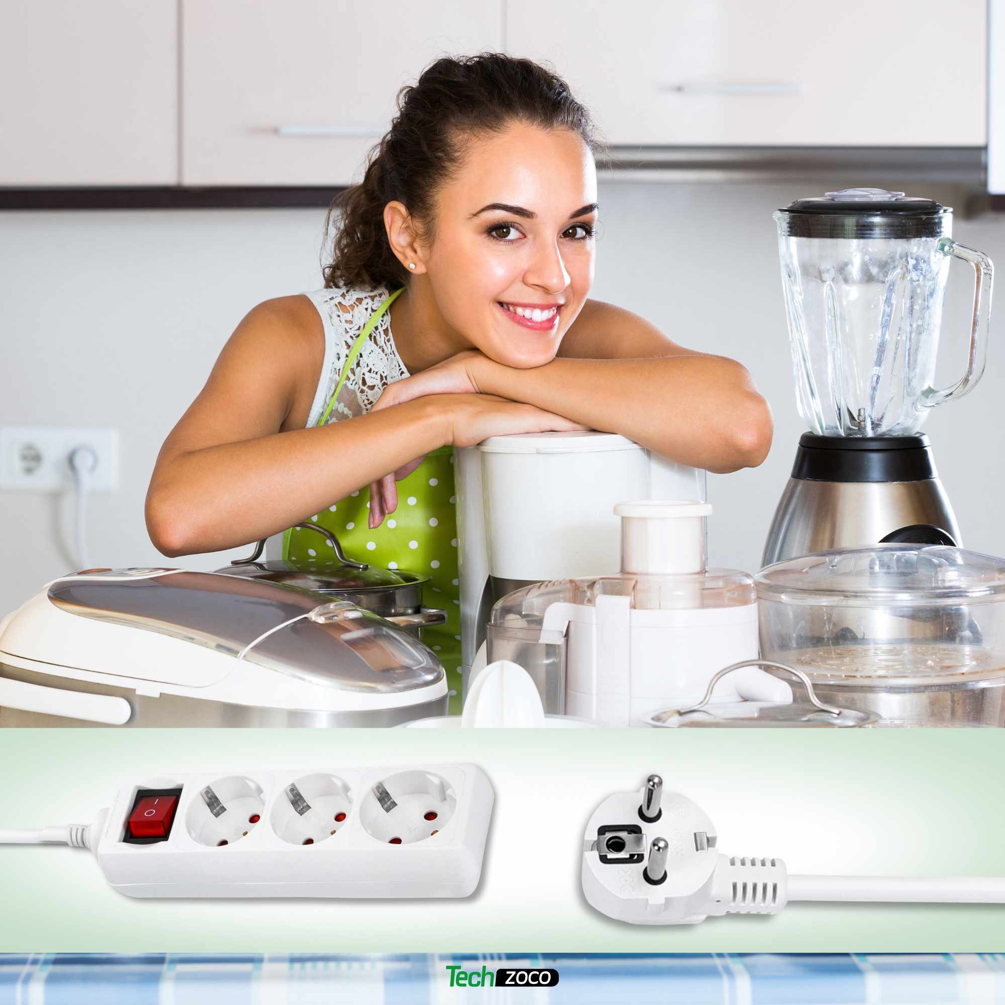 Regleta alargador de 3 enchufes con interruptor 3 metros - imagen 5