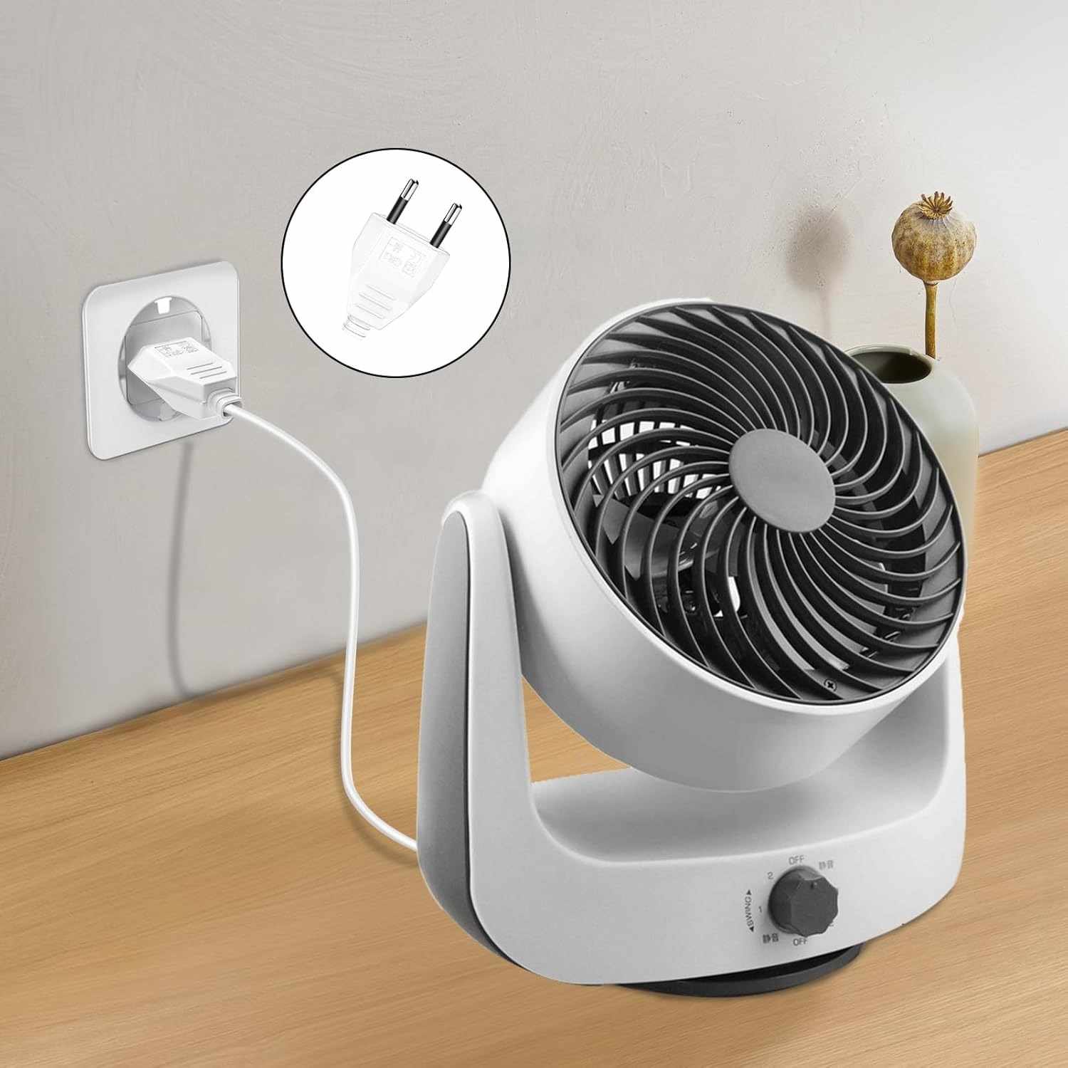 Clavija enchufe bipolar recto macho 10A 250V Blanco - imagen 4