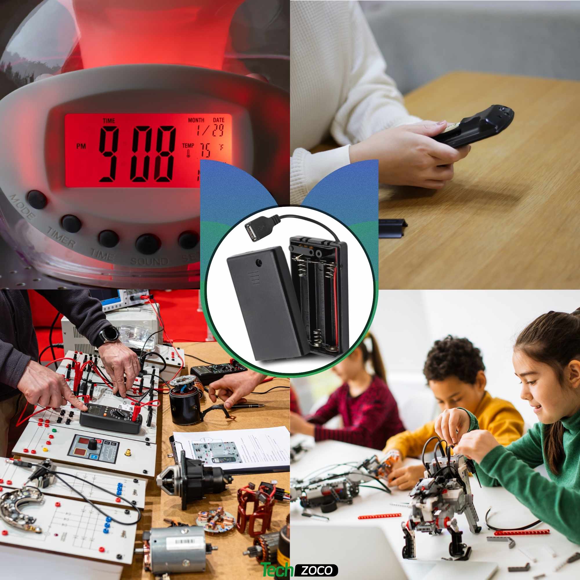 Portapilas USB para 3 pilas LR6 AA con interruptor - imagen 5