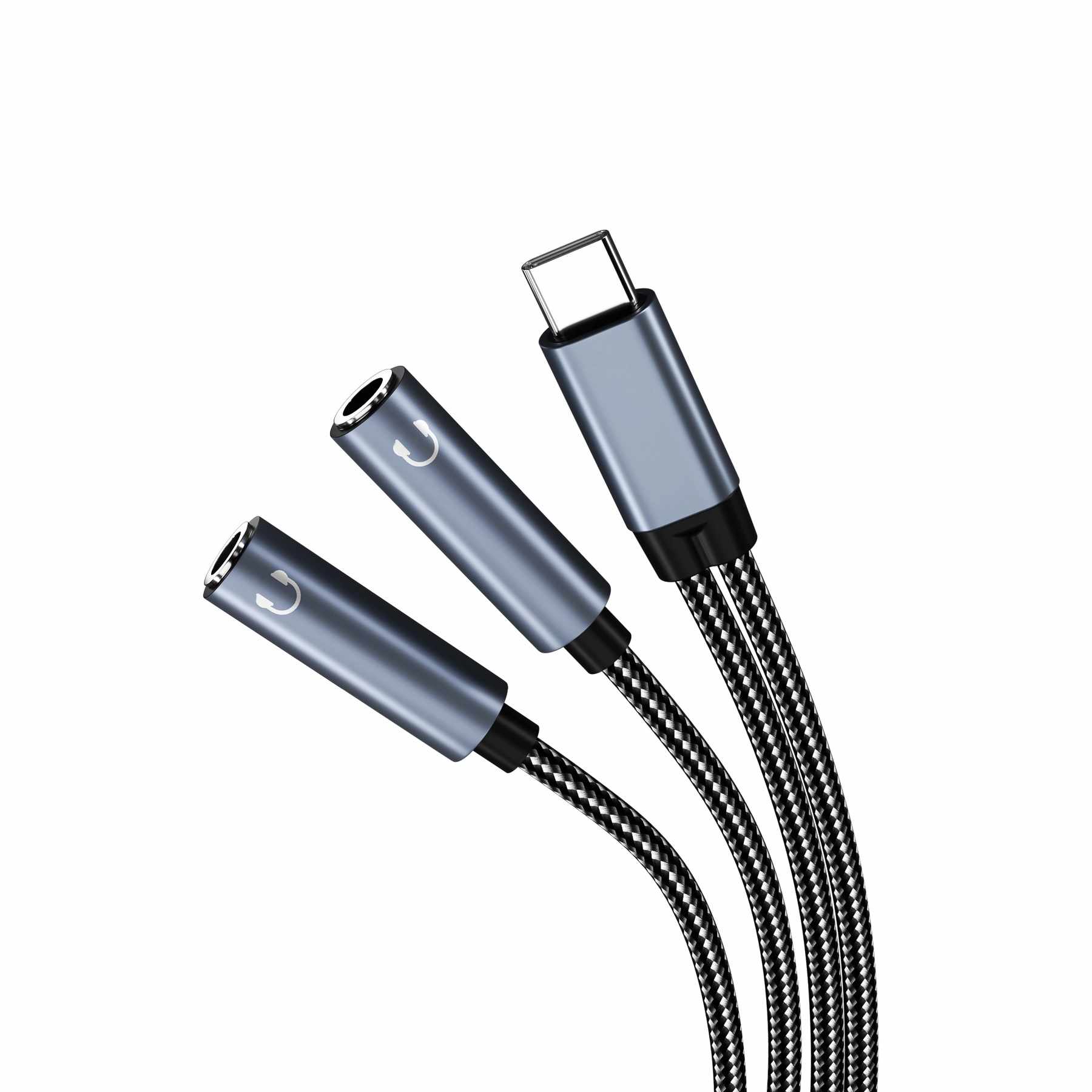 Cable USB-C a doble Jack 3.5mm Audio Auriculares - imagen 1