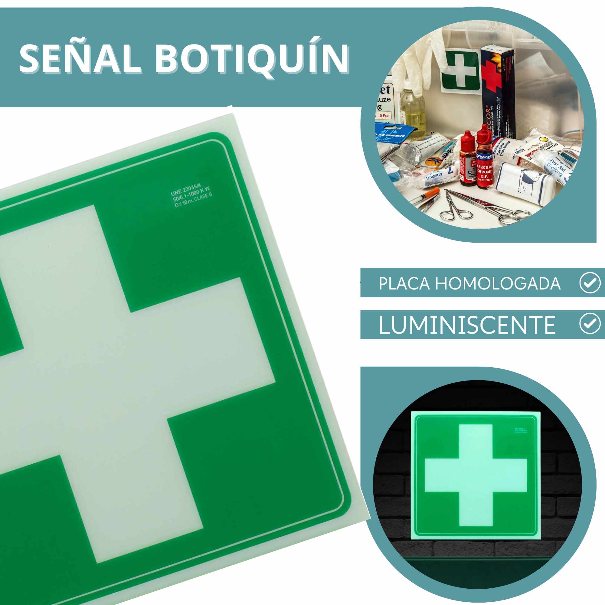 Señal Botiquin PVC 21 x 21 cm - imagen 2