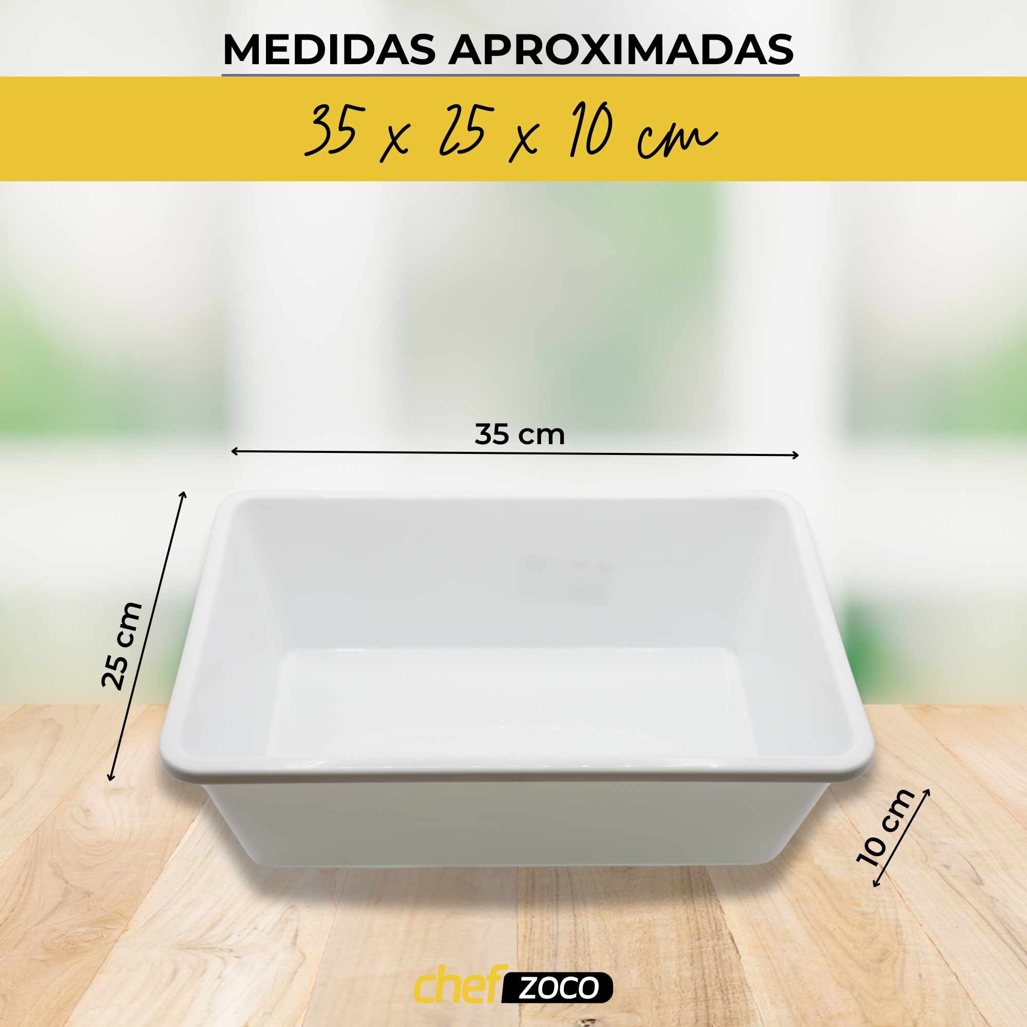 Bandeja plastico apto para frigorífico nevera 35 x 25 x 10 cm blanca - imagen 5
