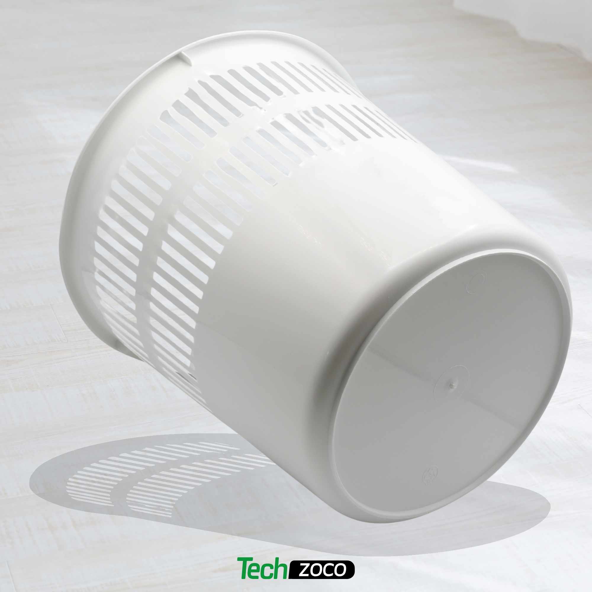 Papelera plástico rejilla 16 Litros blanco - imagen 5