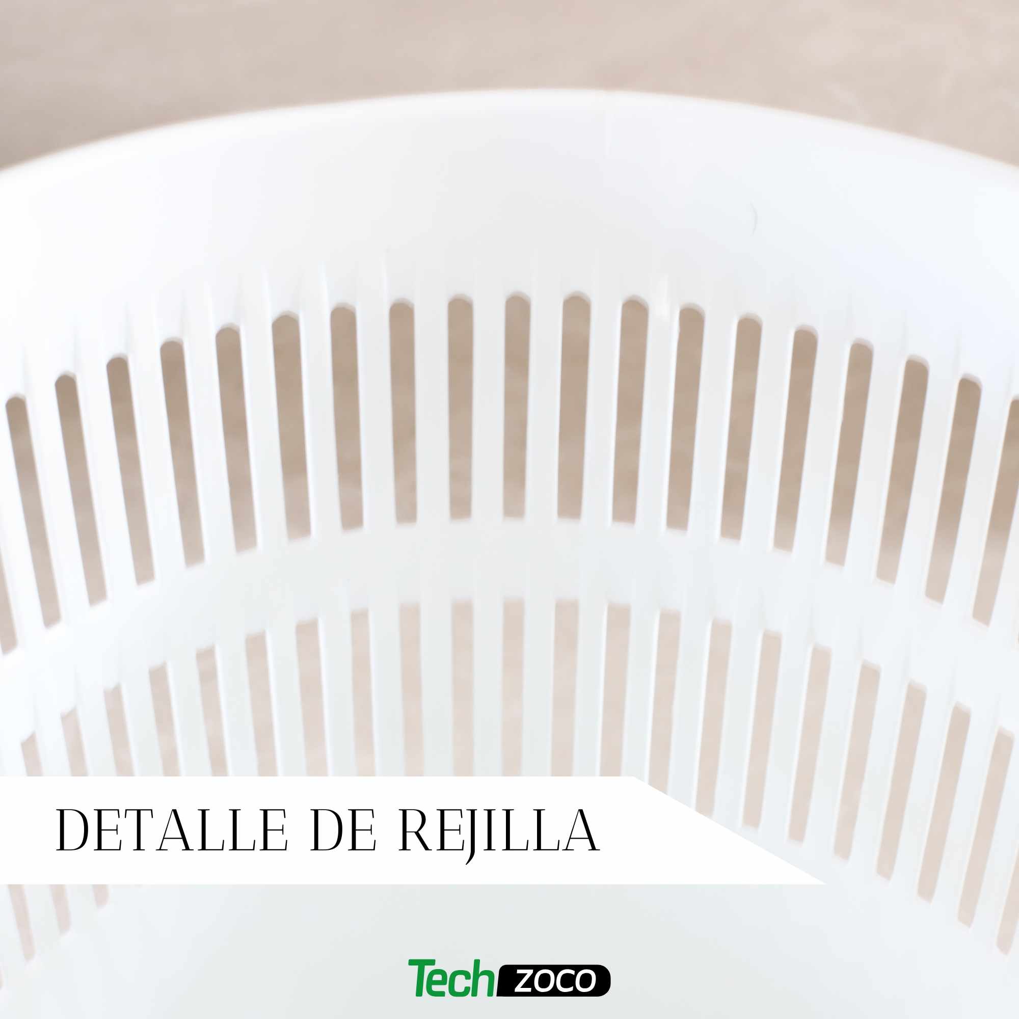 Papelera plástico rejilla 16 Litros blanco - imagen 6