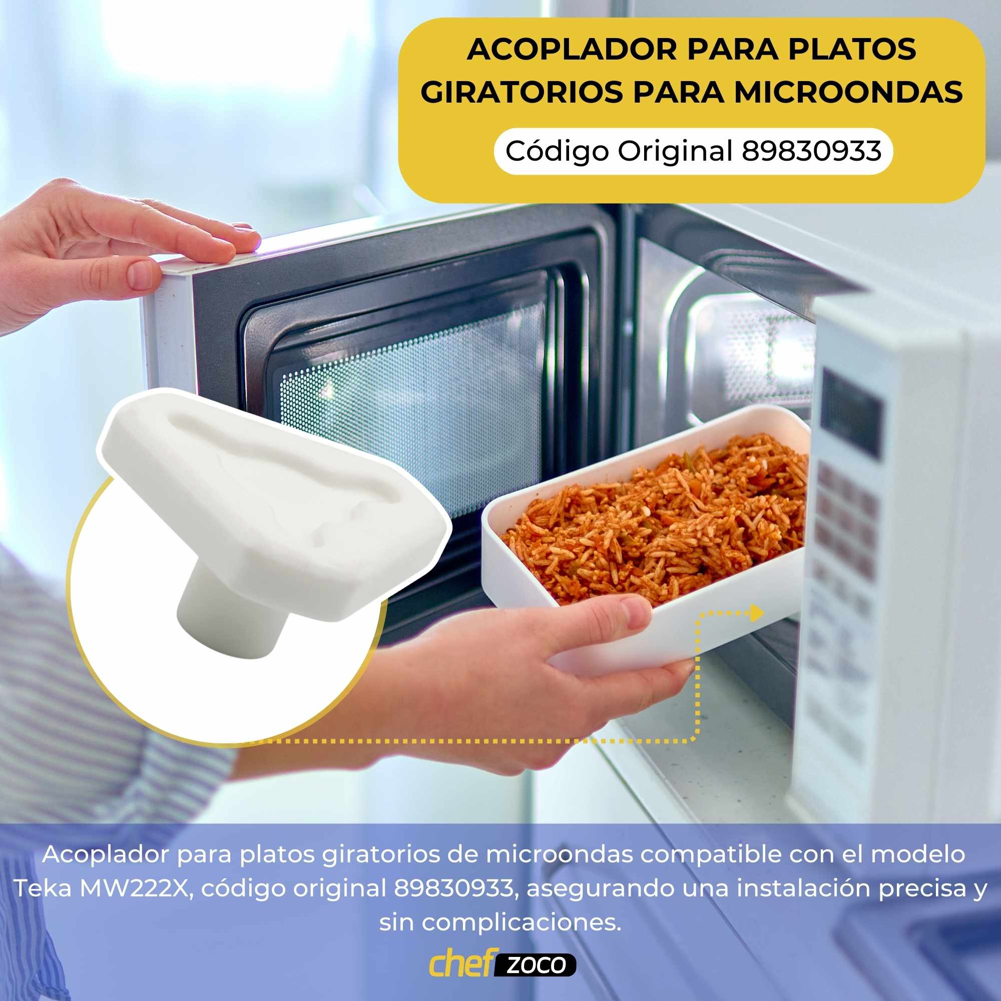 Adaptador Soporte Plato Microondas Teka 89830933 - imagen 2