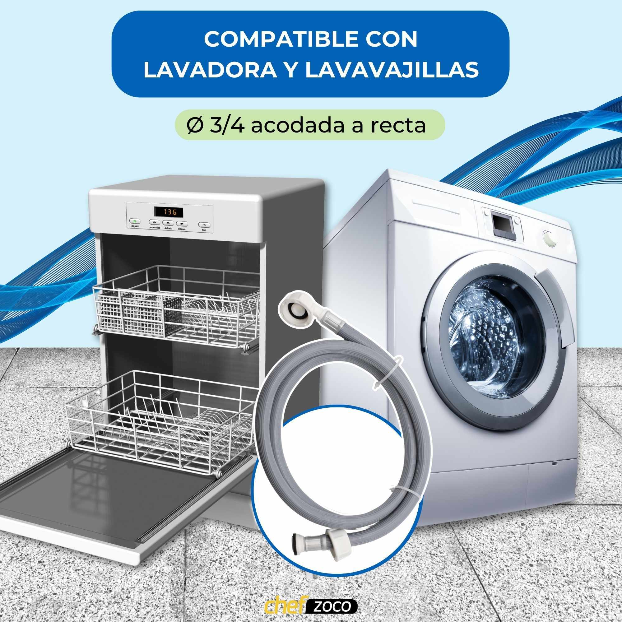 Manguera Lavadora y Lavavajillas para Entrada Agua de 3 Metros - imagen 2