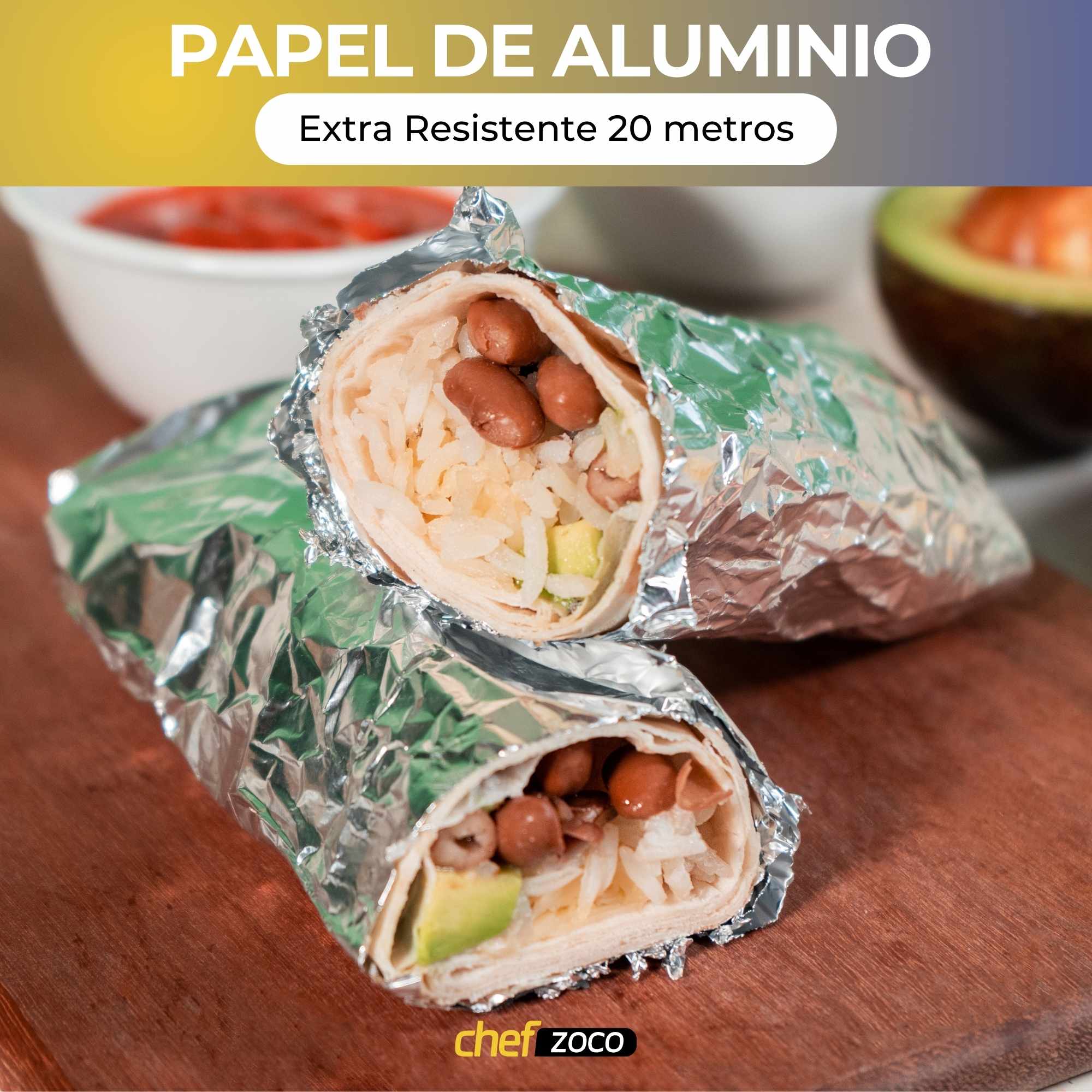 Papel de aluminio extra resistente 30 metros - imagen 2