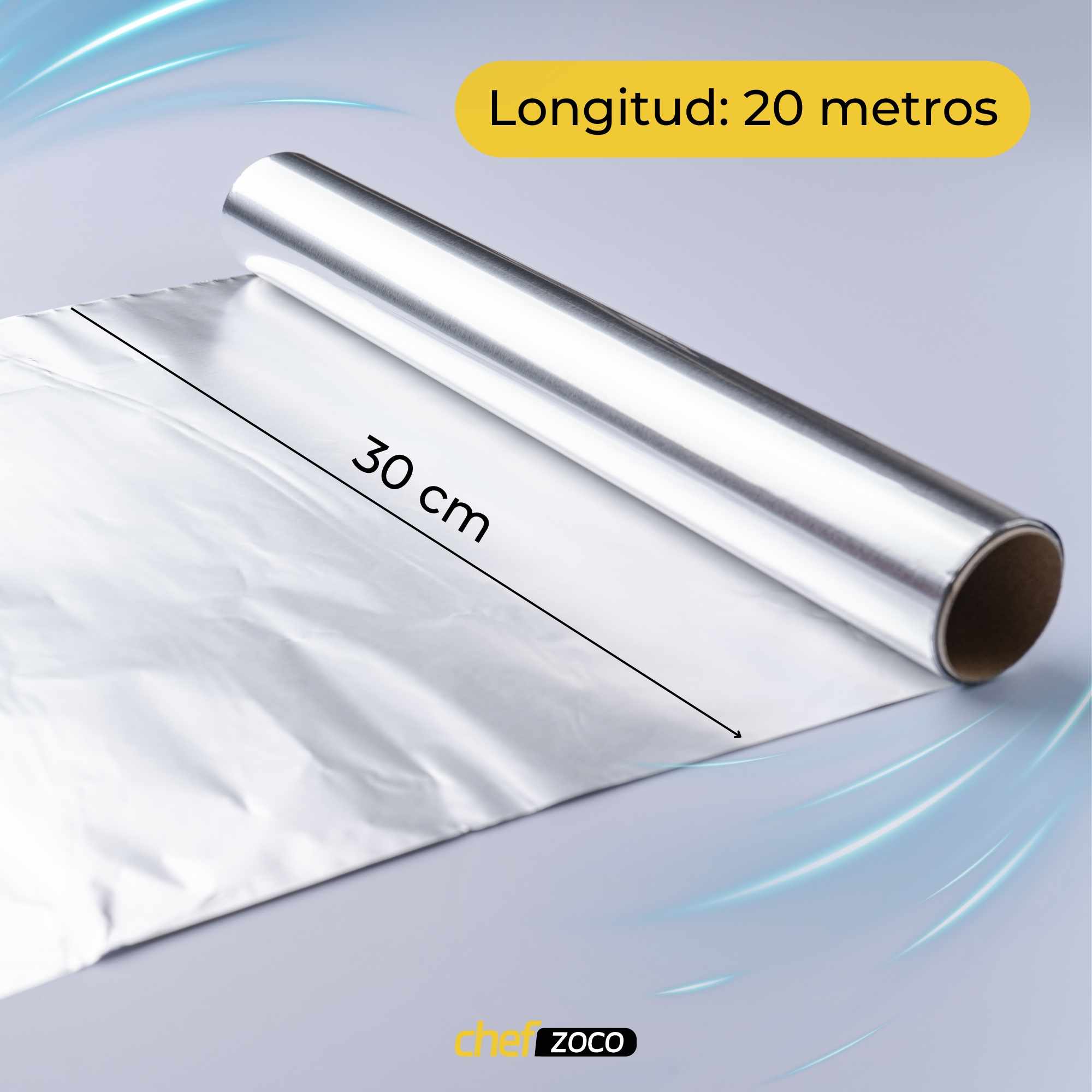 Papel de aluminio extra resistente 30 metros - imagen 3