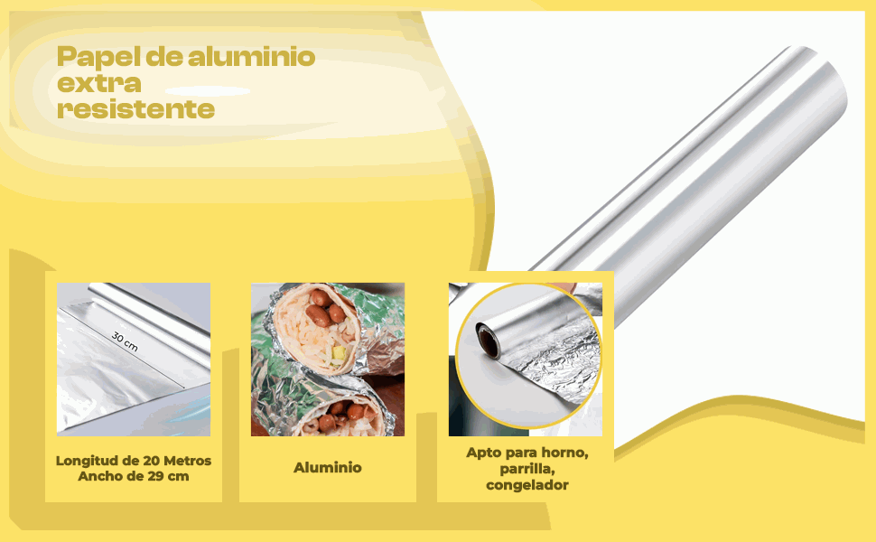 Banner - Papel de aluminio extra resistente 30 metros