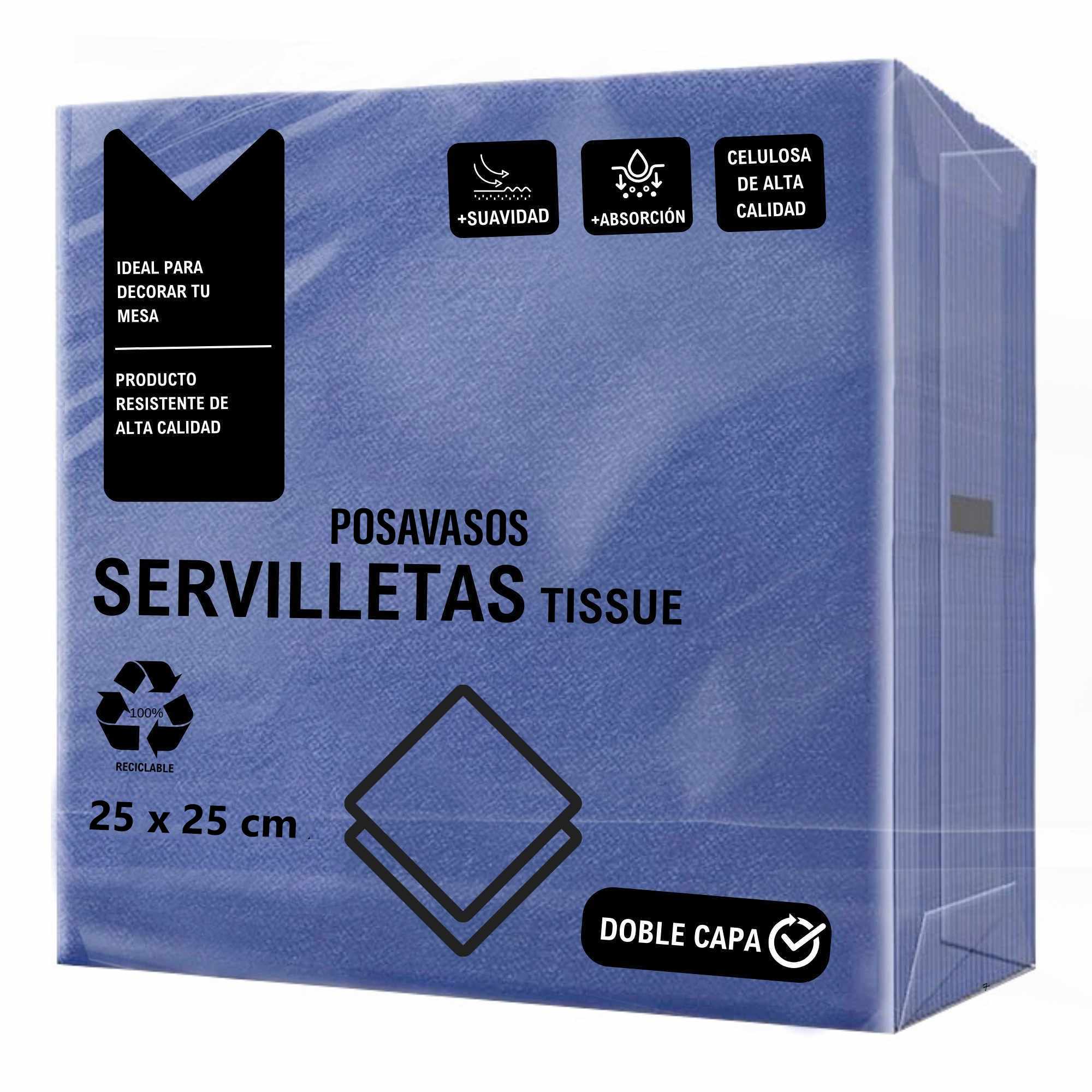 Servilletas De Papel 25x25 cm Azules pack 50 uds
