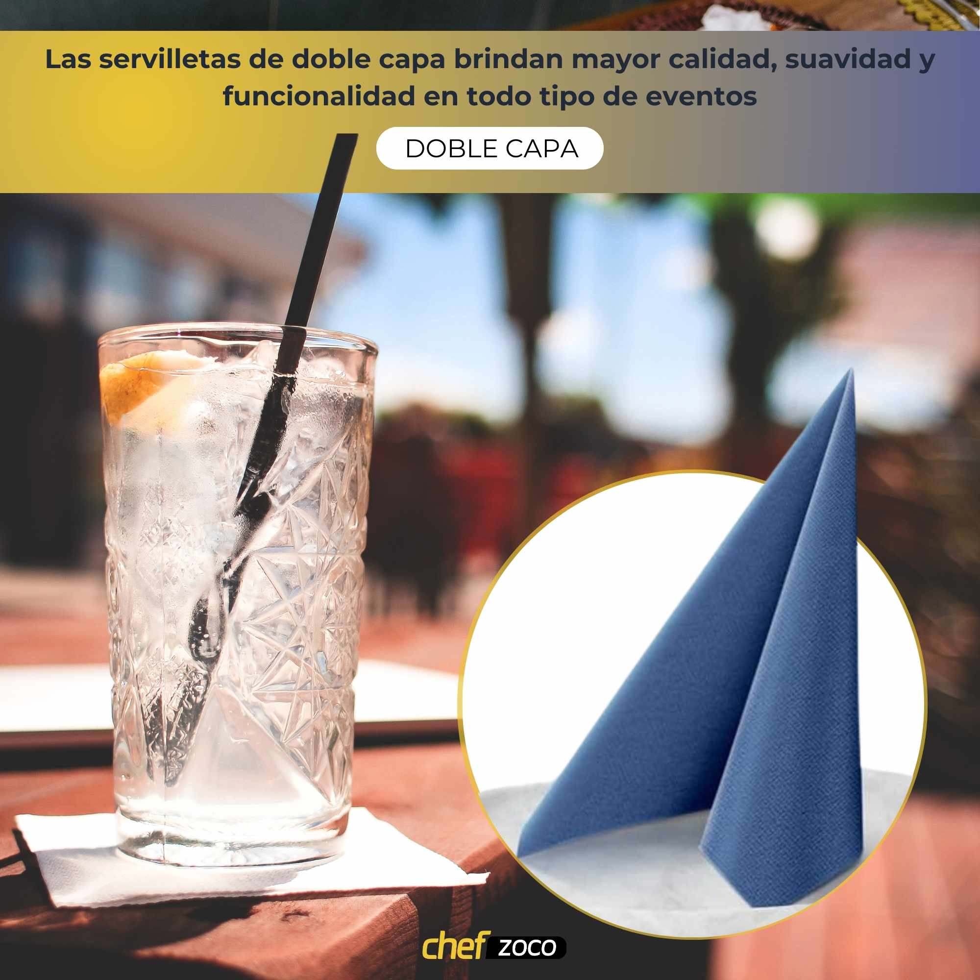 Servilletas De Papel 25x25 cm Azules pack 50 uds - imagen 5