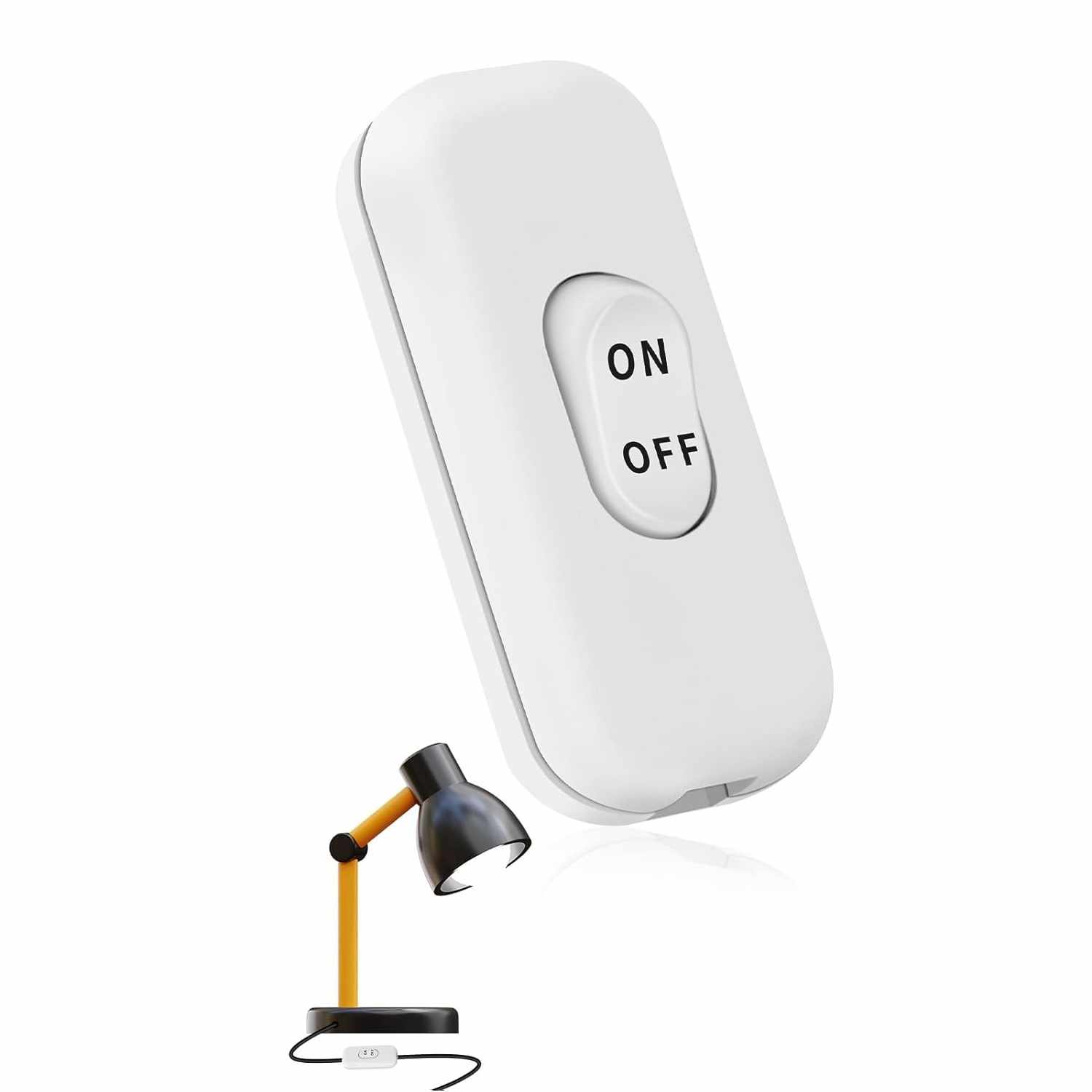 Interruptor pasante ON/OFF aereo unipolar lampara 250V 6A Blanco - imagen 1