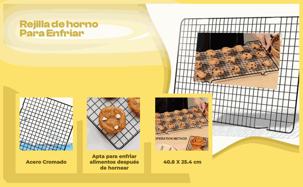 Banner - Rejilla Para Enfriar y Hornear de Alambre 40.8 x 25.4 cm