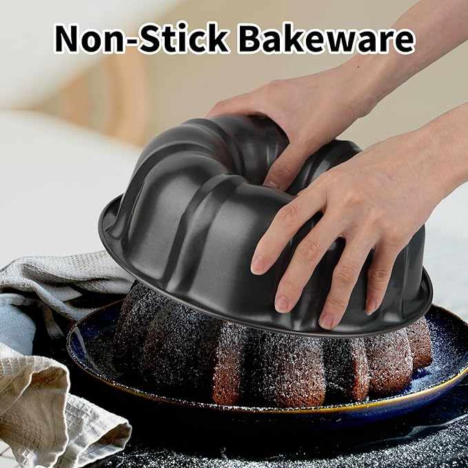Molde bizcocho para horno 25 cm Negro - imagen 3
