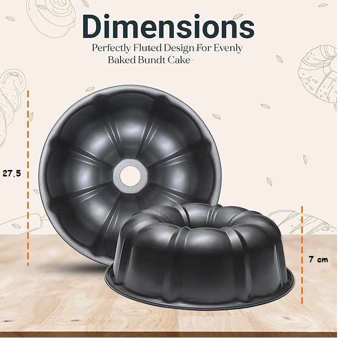 Molde bizcocho para horno 25 cm Negro - imagen 6