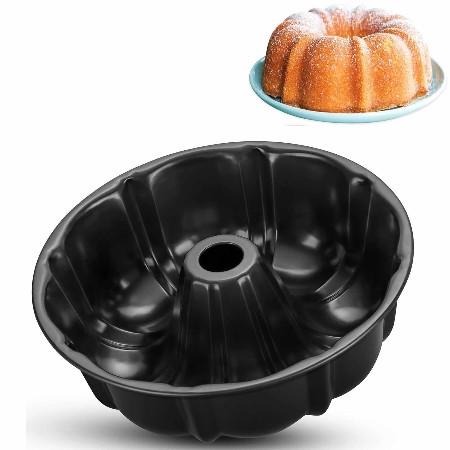 Molde bizcocho para horno 25 cm Negro