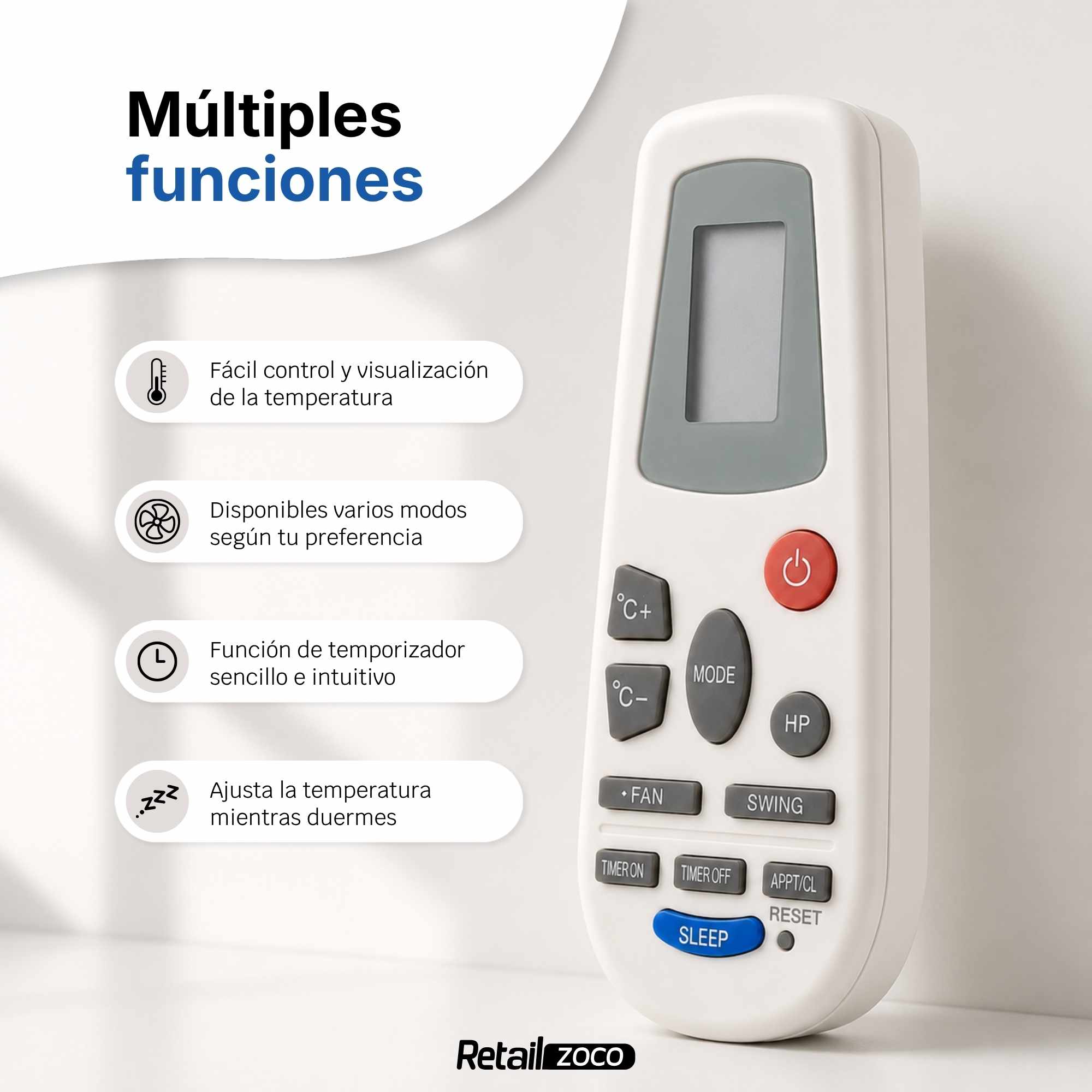 Mando Aire Acondicionado Hisense RCH-5028NA - imagen 3