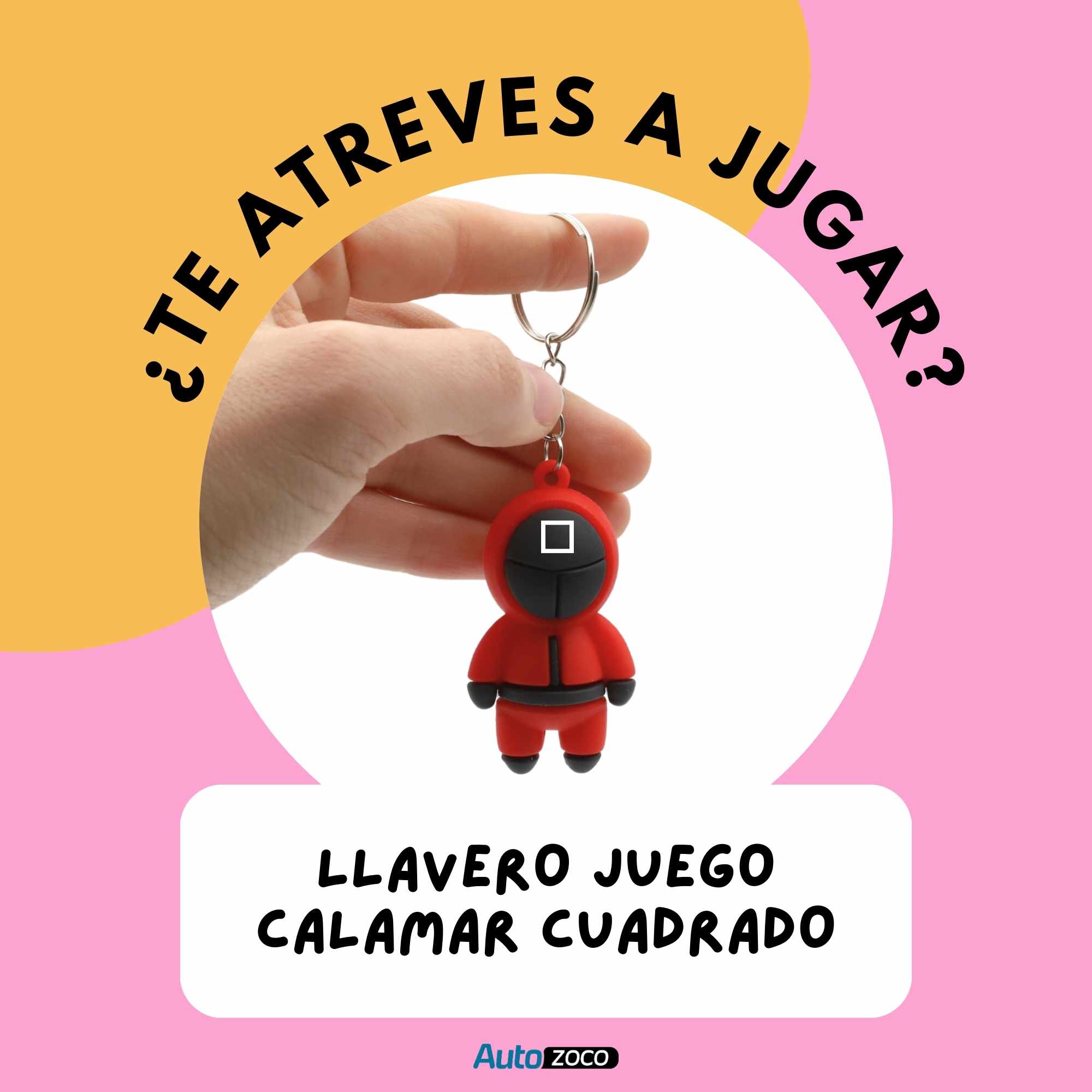 Llavero juego del calamar cuadrado silicona - imagen 6