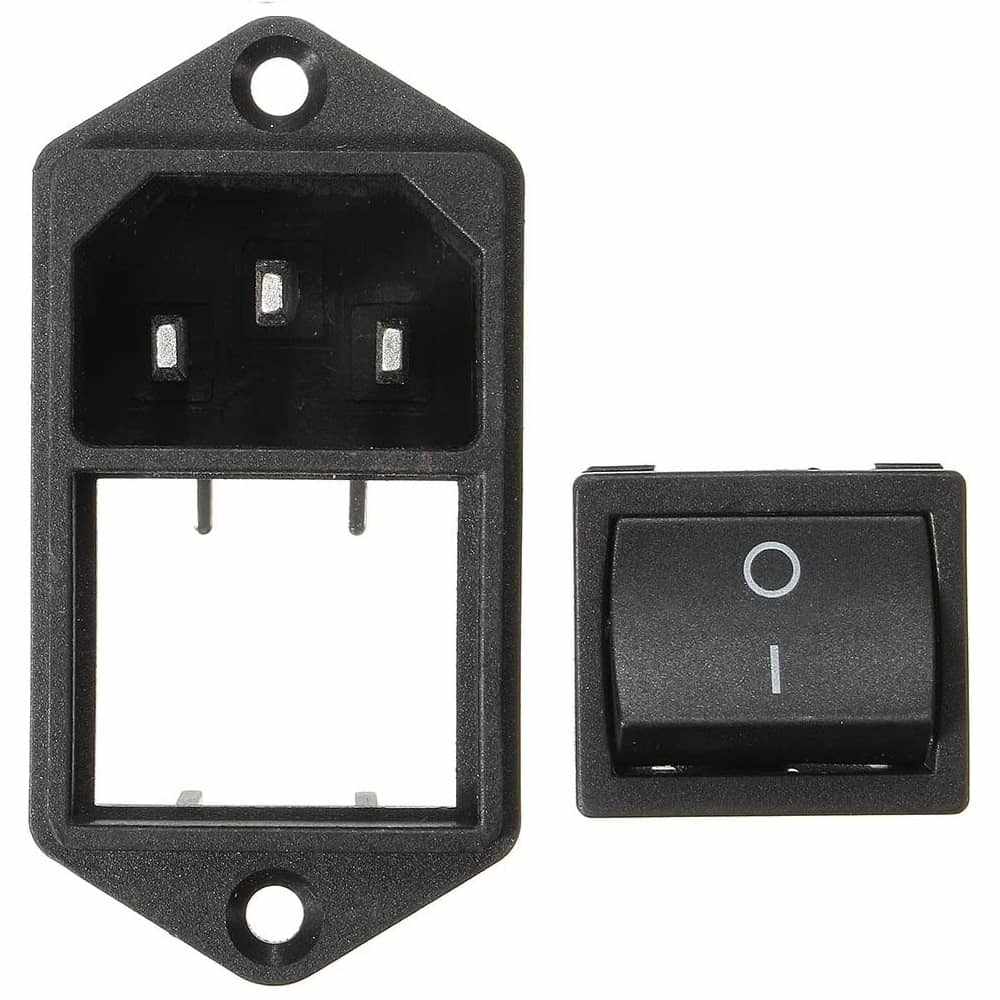 Conector alimentacion IEC320 C14 AC 250V 10A Negro - imagen 2