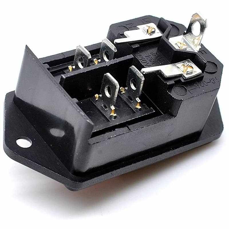 Conector alimentacion IEC320 C14 AC 250V 10A Negro - imagen 3