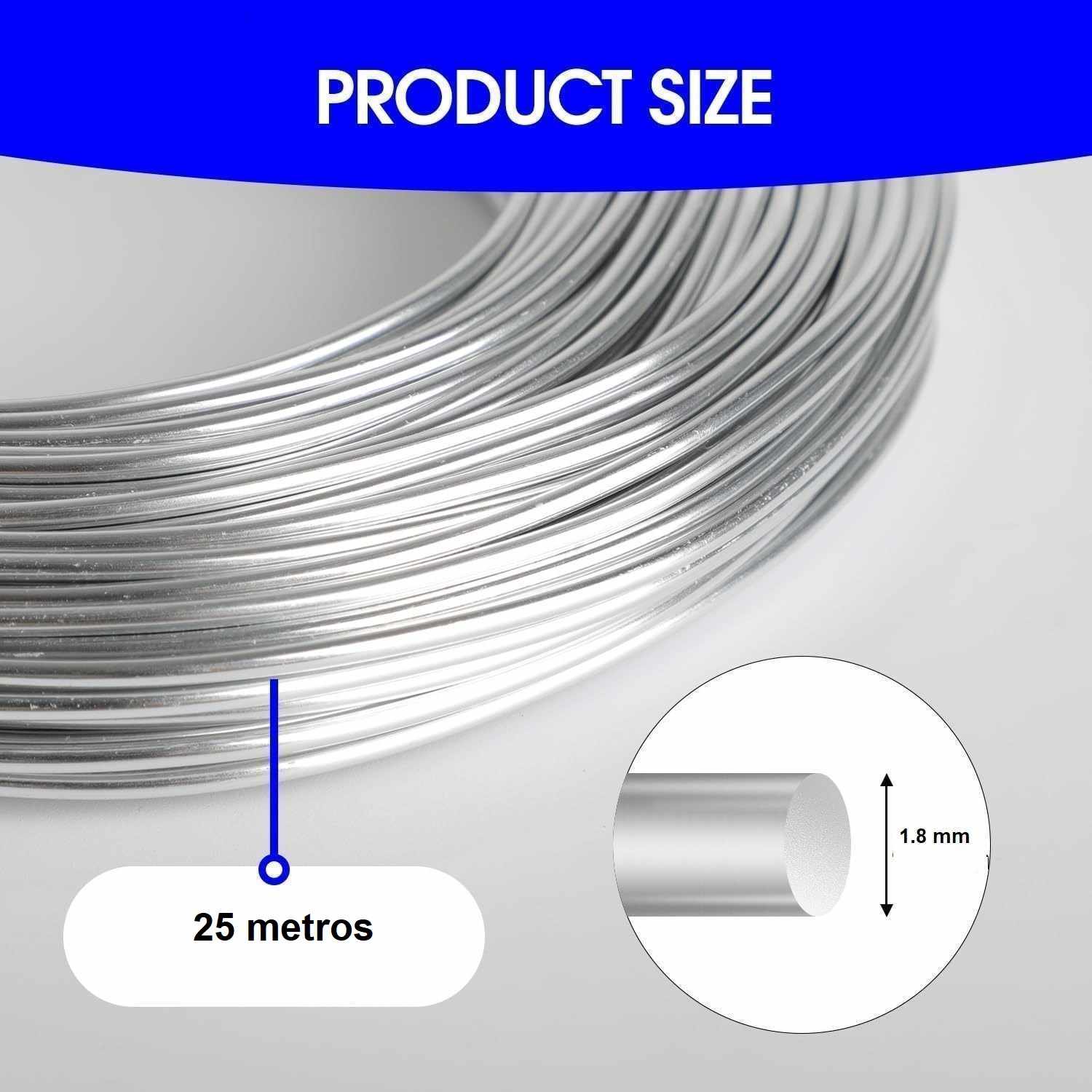 Alambre de Hierro Galvanizado Rollo 1.8 mm 25 Metros - imagen 4