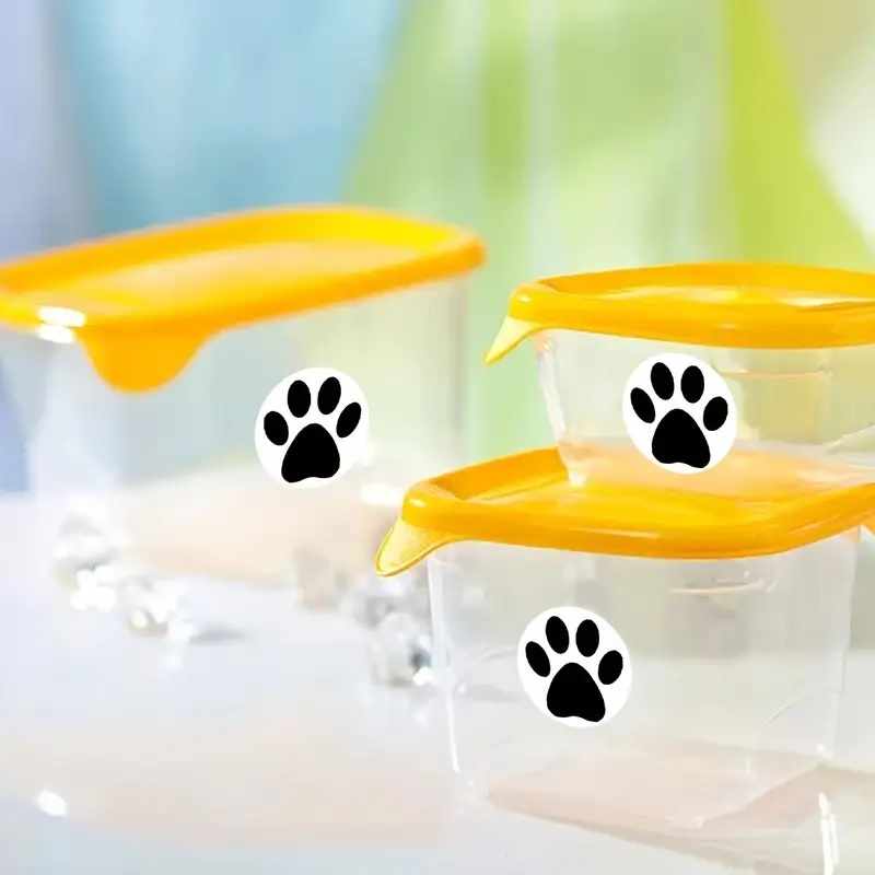 Rollo pegatinas de huella de perros negro 2.5 cm 500 unidades - imagen 5