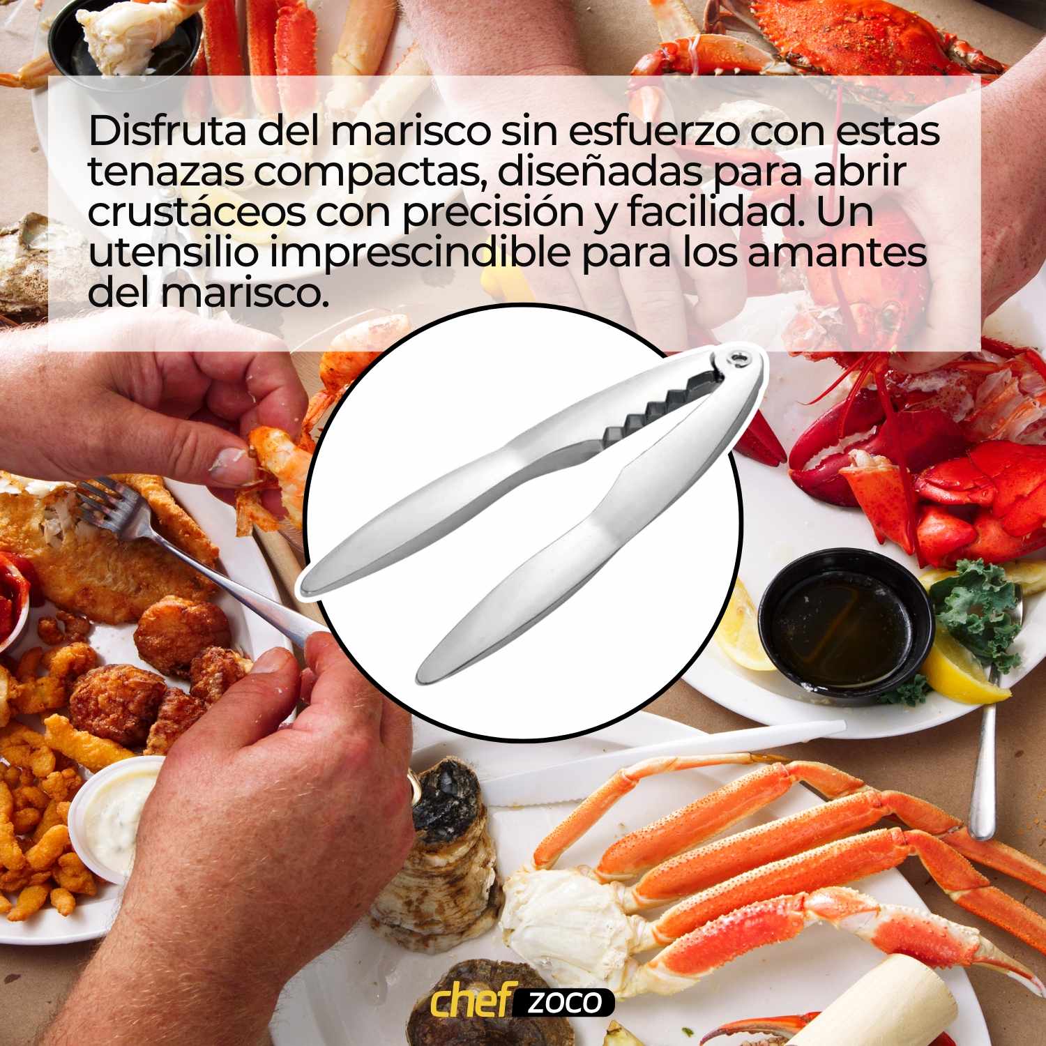 Tenazas para marisco acero inoxidable - imagen 2