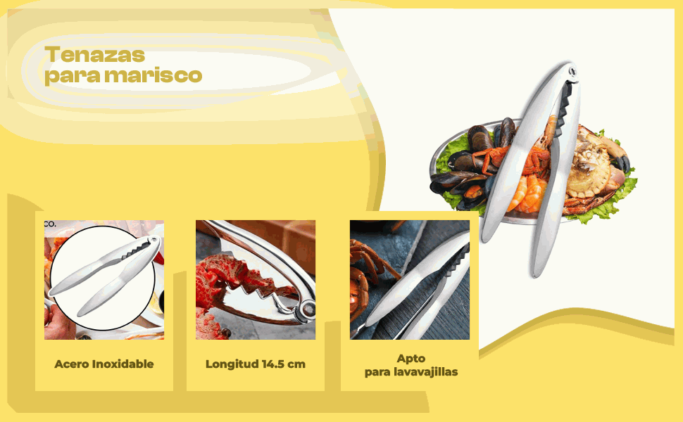 Banner - Tenazas para marisco acero inoxidable