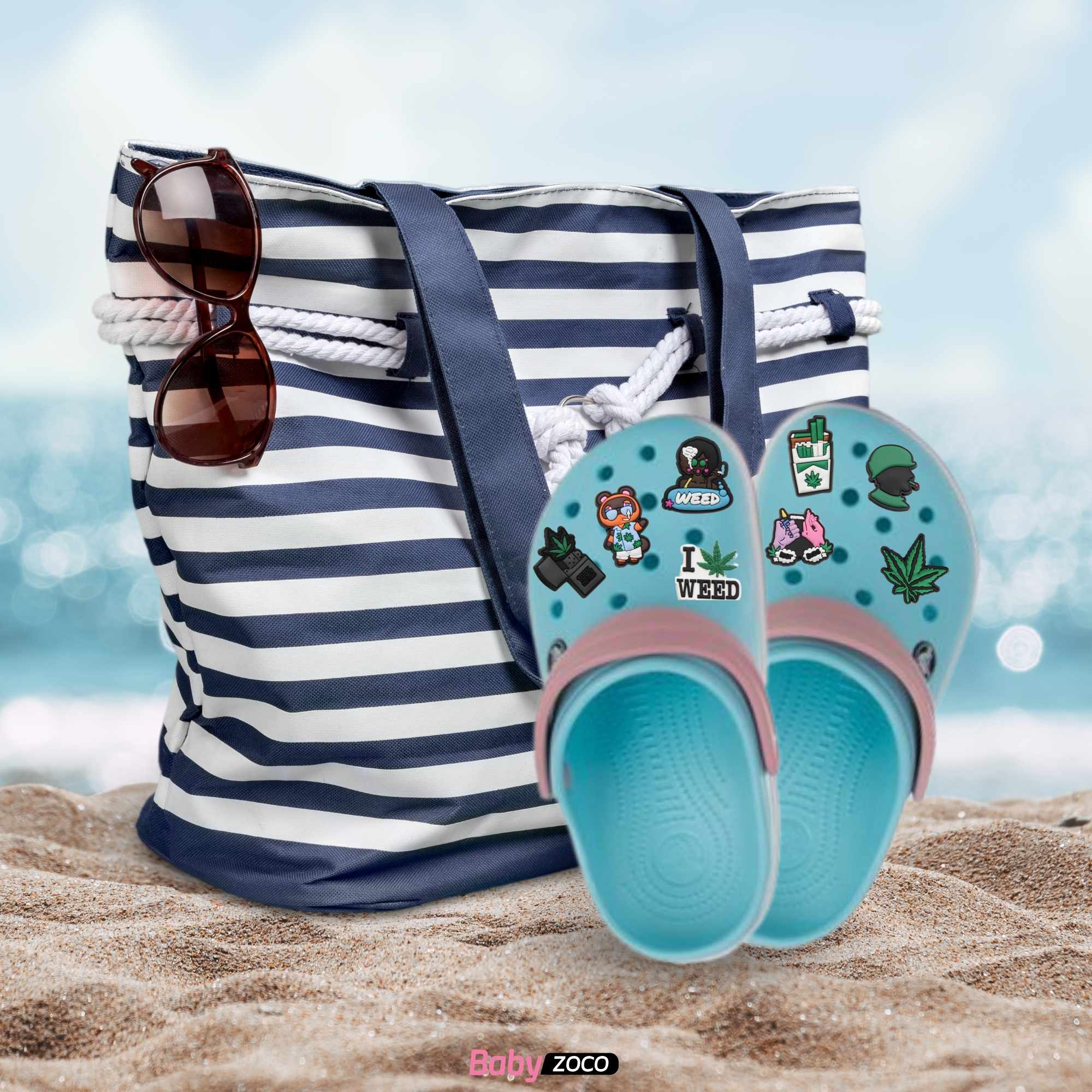 Pines Charms para crocs diseño Marihuana 16 unidades - imagen 3