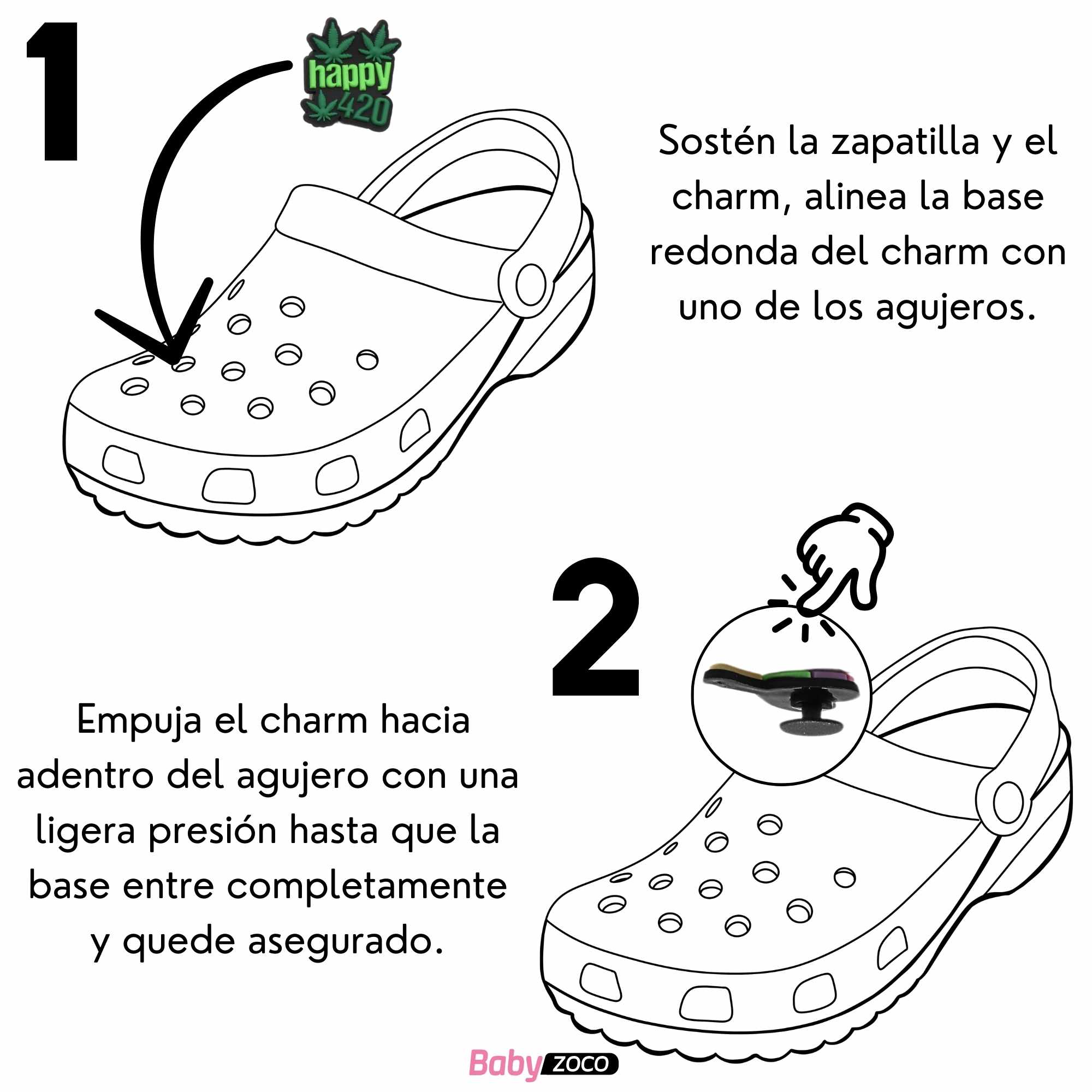 Pines Charms para crocs diseño Marihuana 16 unidades - imagen 4