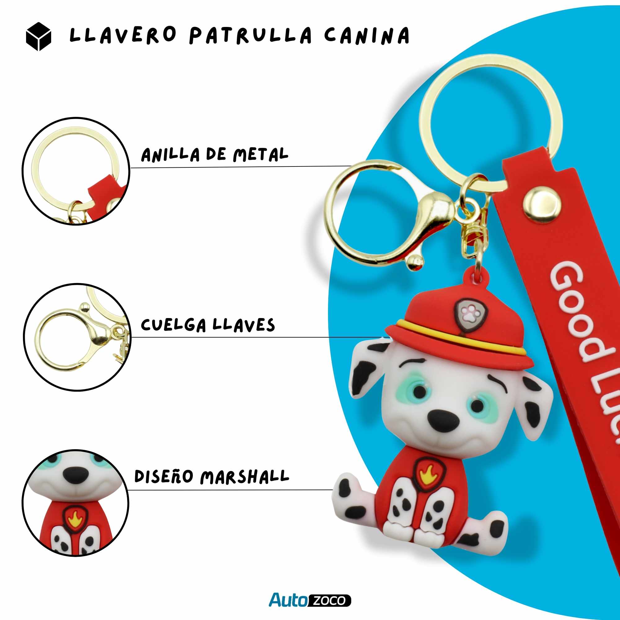 Llavero Marshall patrulla canina silicona - imagen 2
