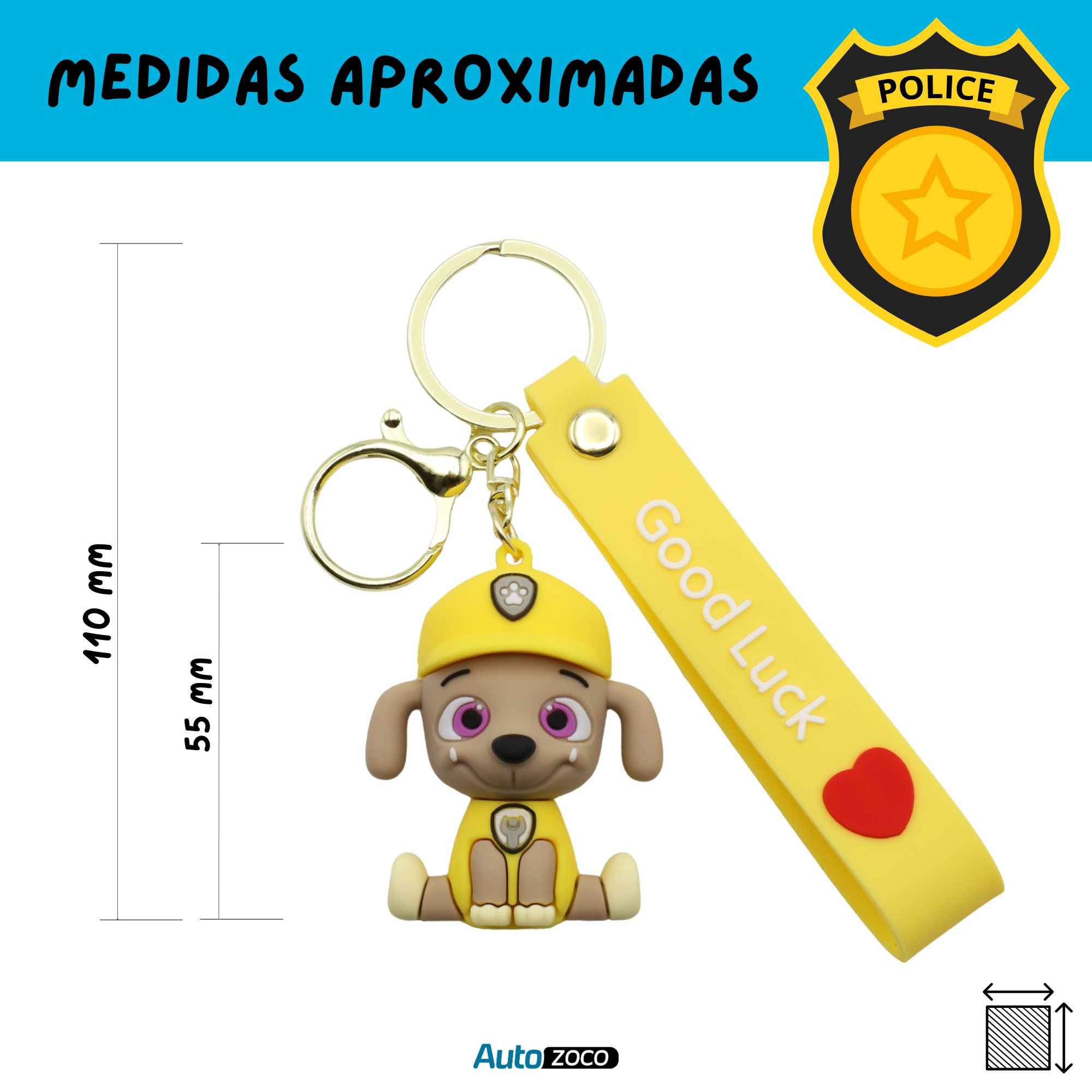 Llavero Rubble patrulla canina silicona - imagen 5