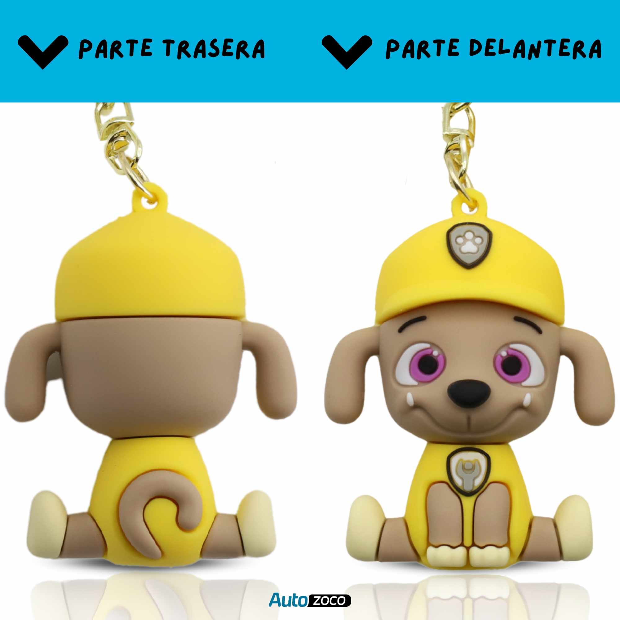 Llavero Rubble patrulla canina silicona - imagen 3