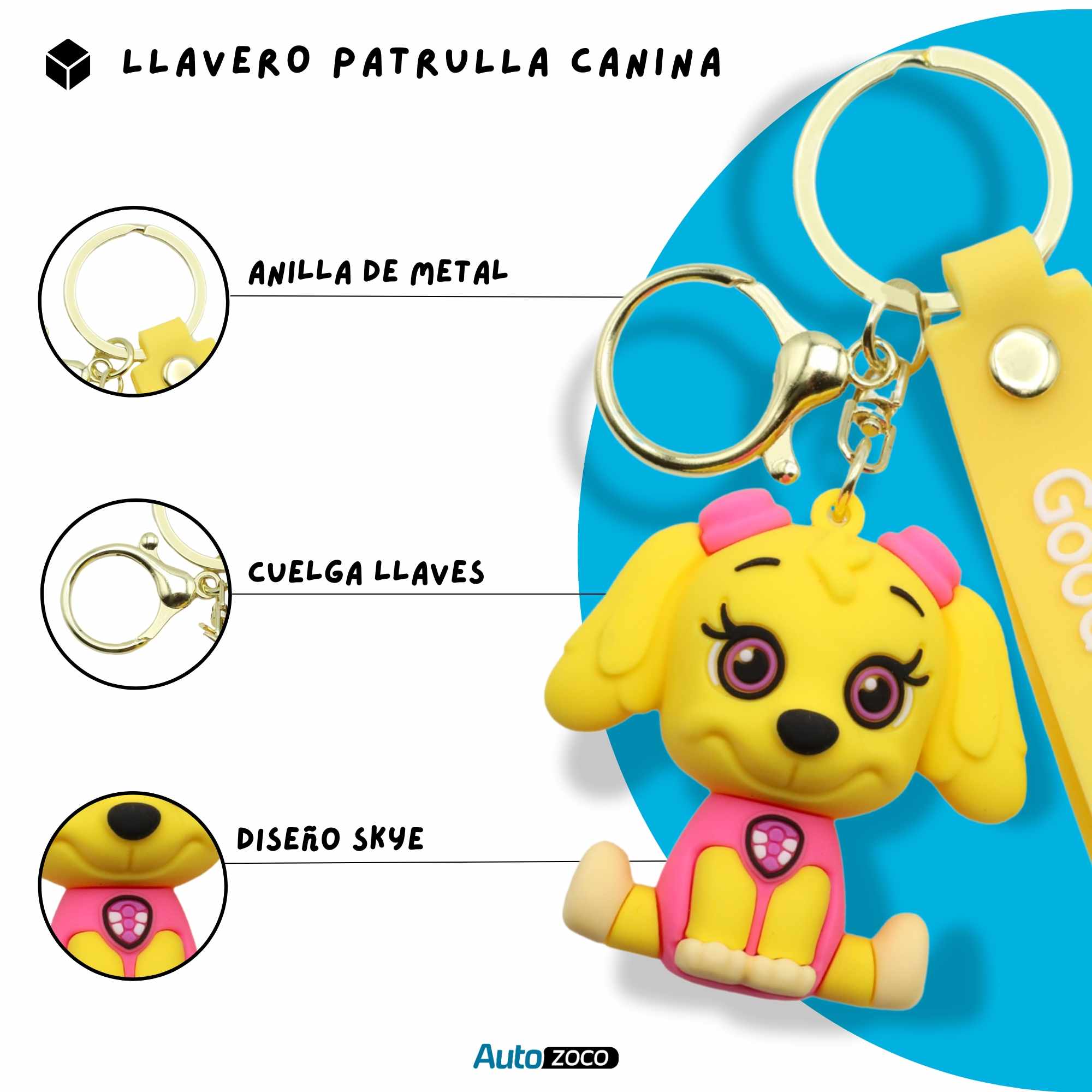 Llavero Skye patrulla canina silicona - imagen 2